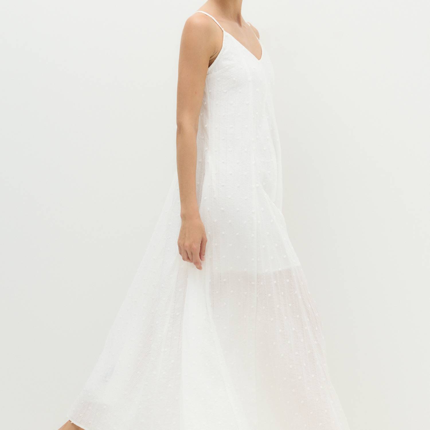 M&S Women's Textured Dobby Maxi Beach Dress - 12 - Soft White