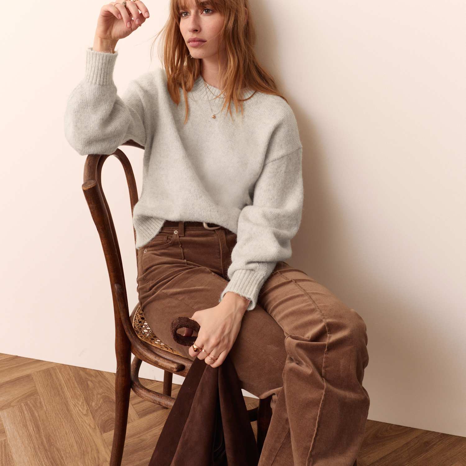 Per Una Women's Detachable Scarf Neck Jumper - Small - Oatmeal
