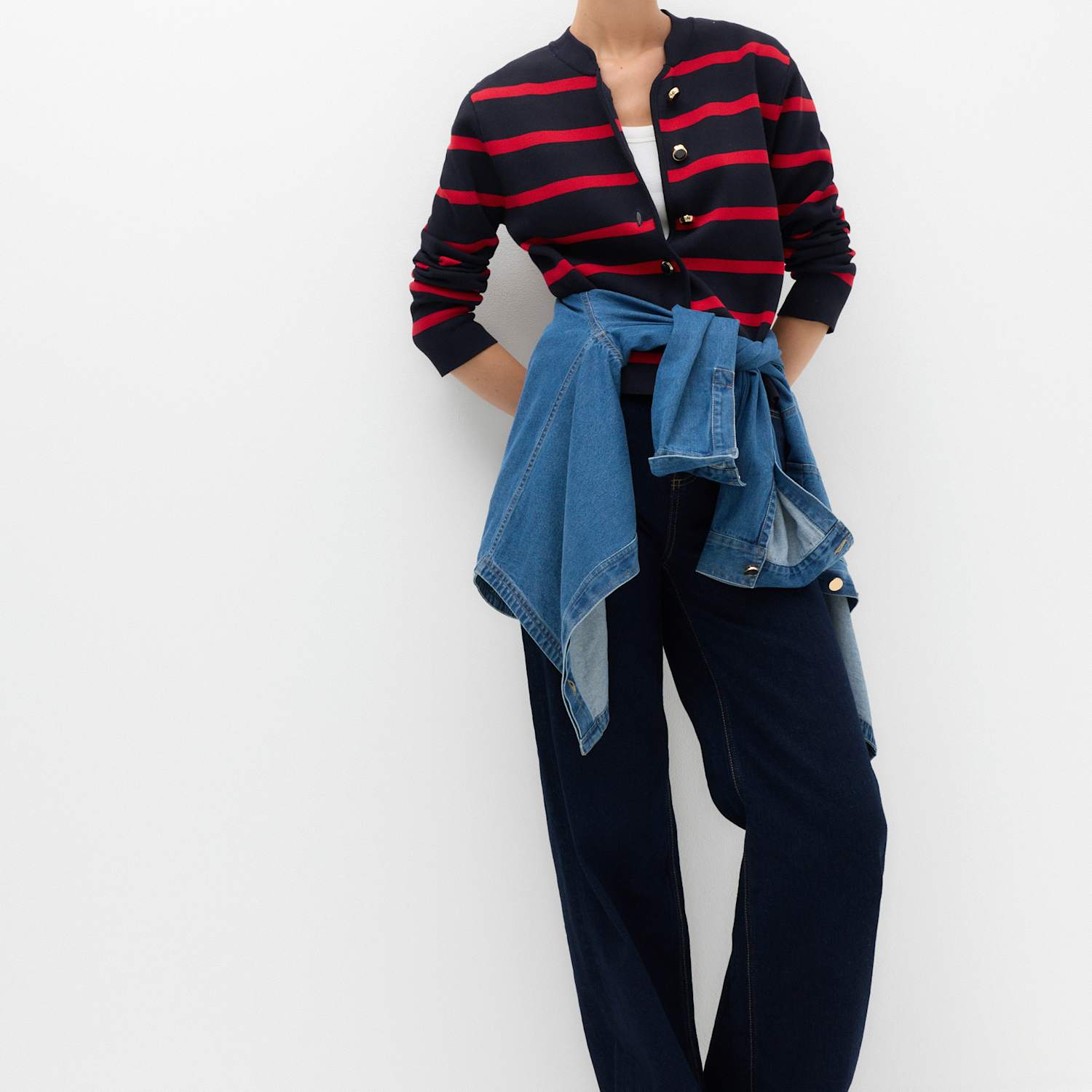 M&S Women's The Wide-Leg Jeans - 12 - Indigo Mix