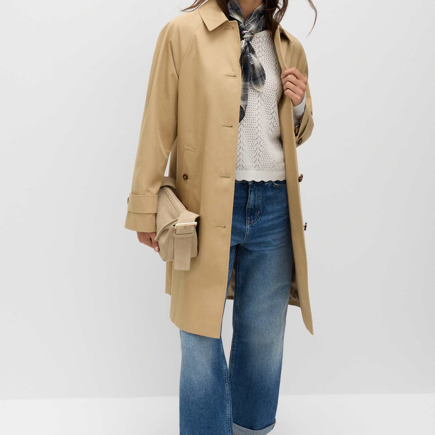M&S Women's Pure Cotton Car Coat - 6 - Light Caramel