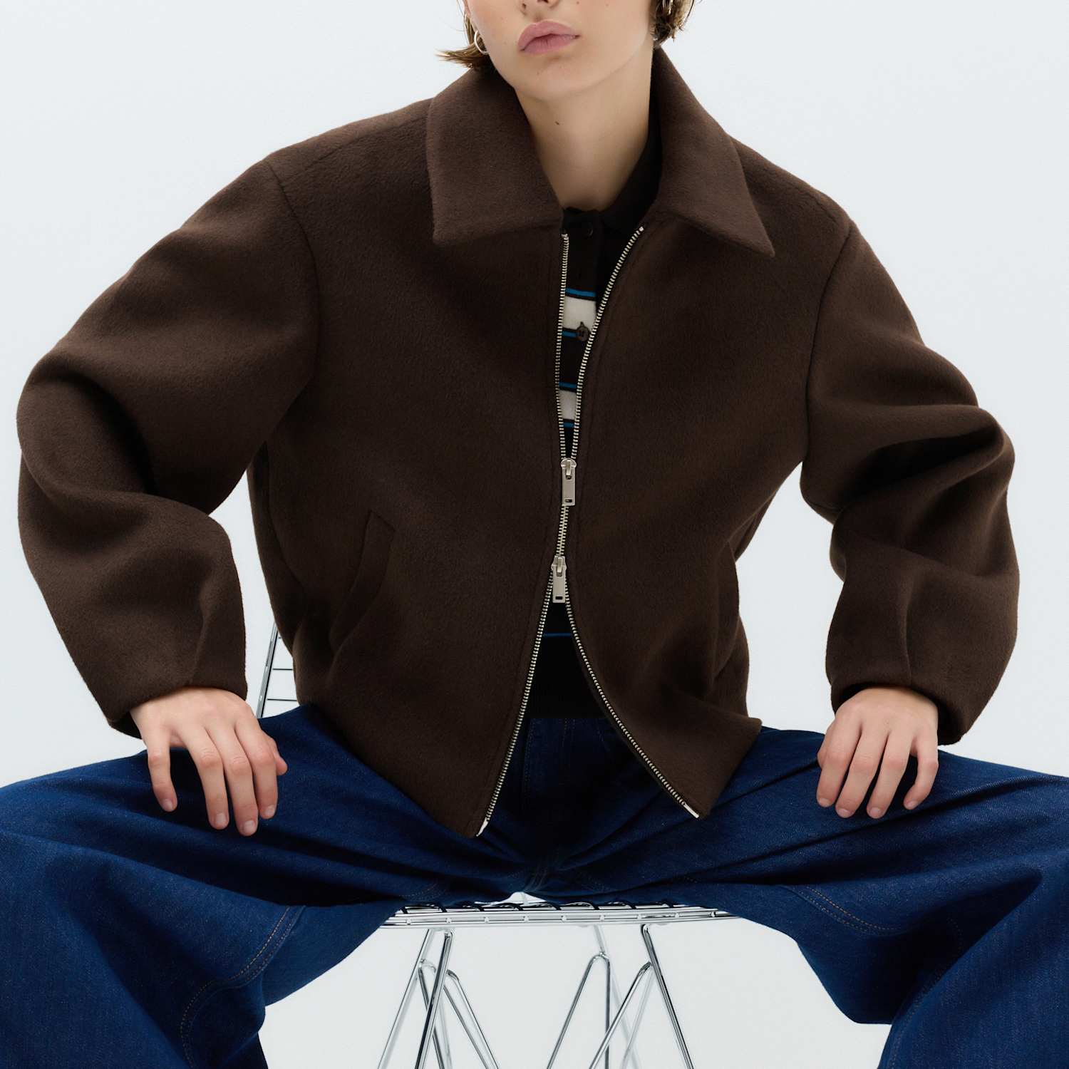 M&S Women's Short Bomber Jacket - 24 - Bitter Chocolate