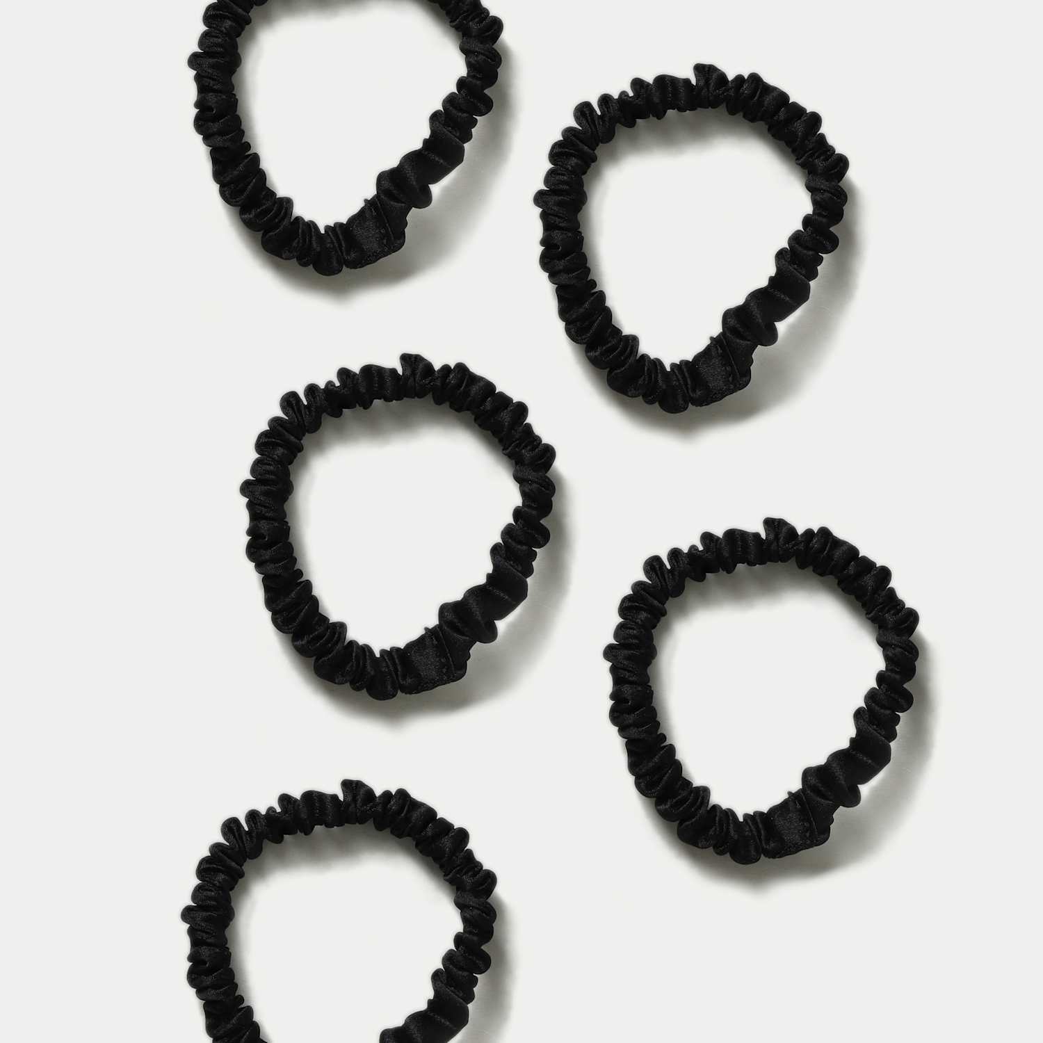 M&S Women's Satin Mini Scrunchies - Black