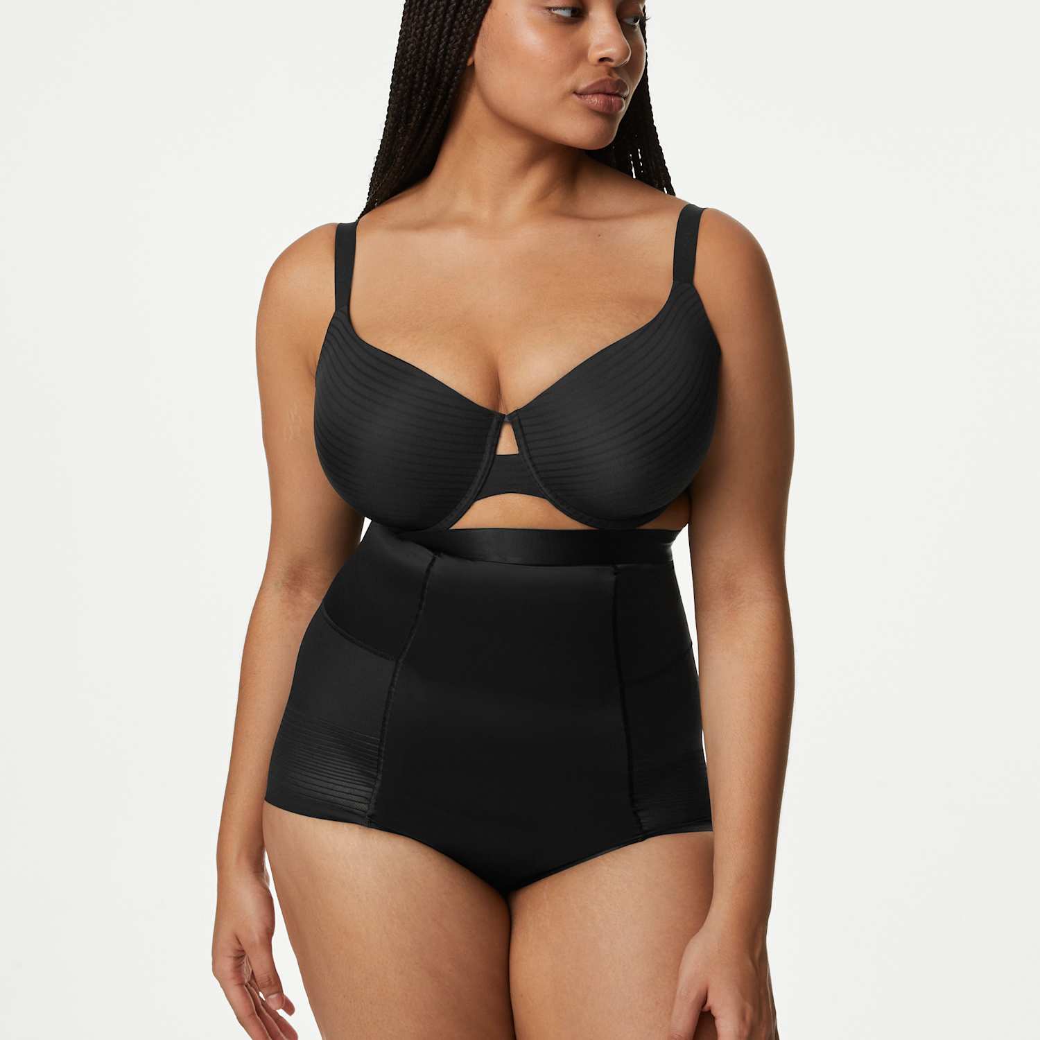 M&S Women's Body Define Firm Control Waist Cincher Knickers - 8 - Black