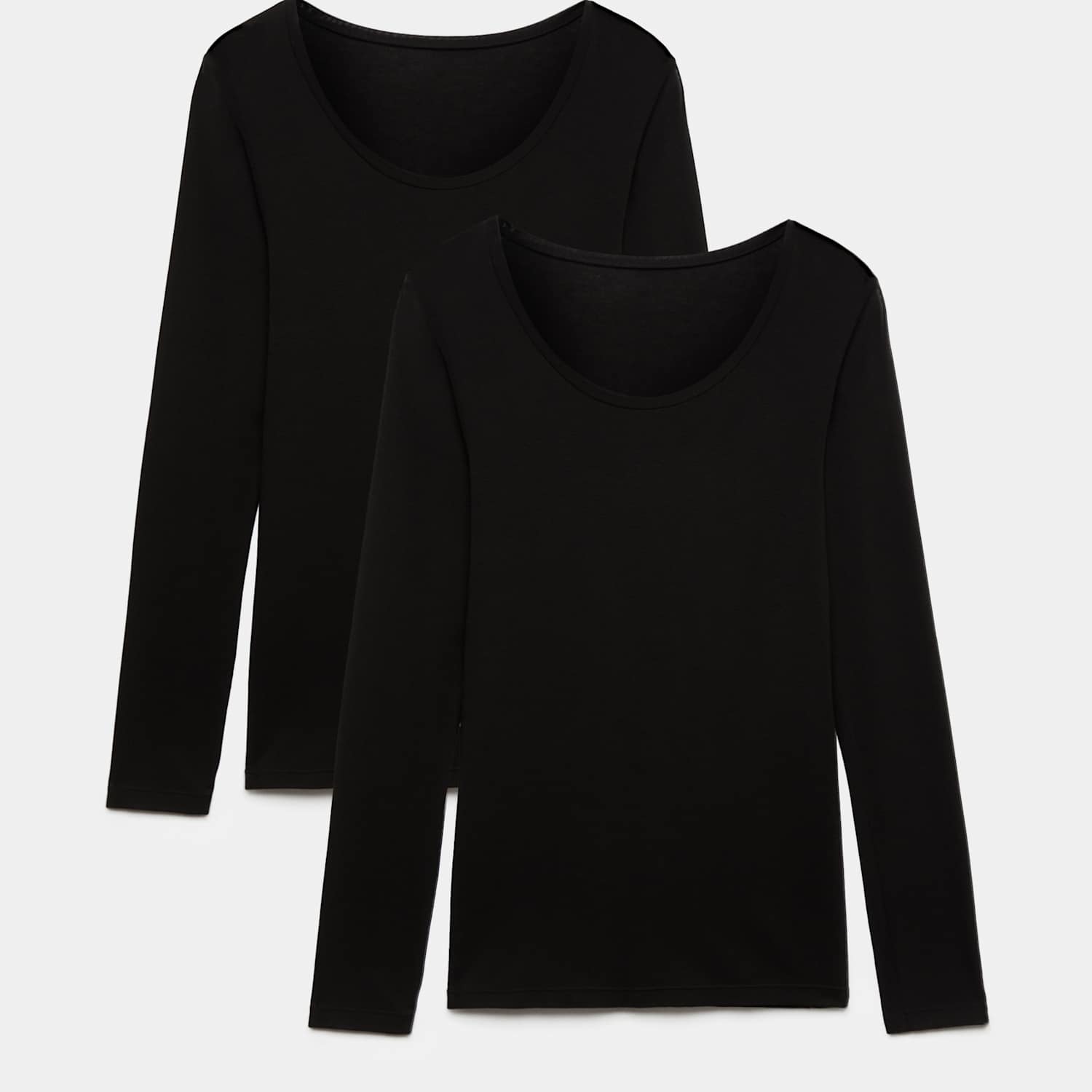 M&S Women's 2 Pack Heatgen Thermal Long Sleeve Tops - 20 - Black