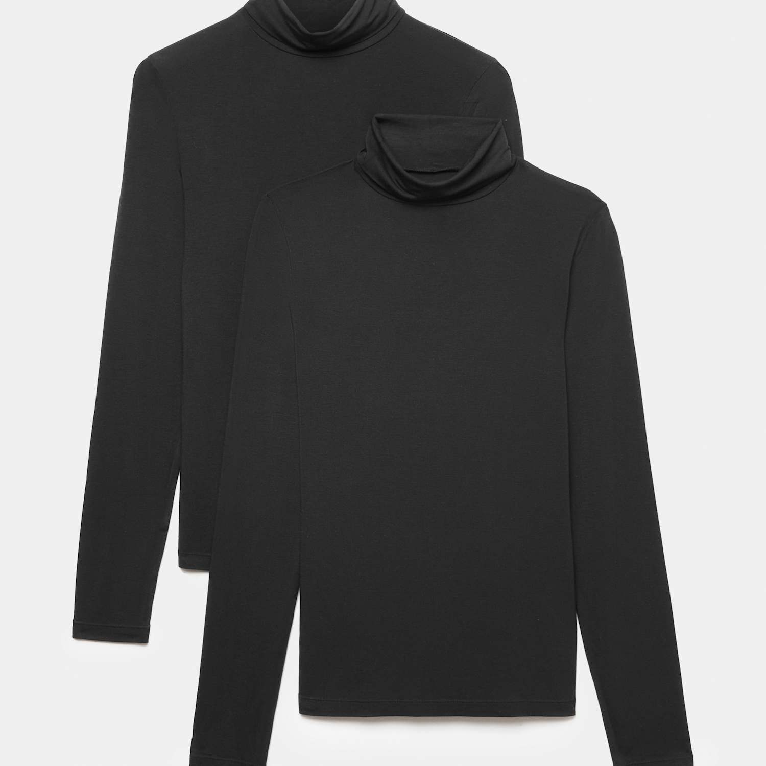 M&S Women's 2 Pack Heatgen Thermal Roll Neck Tops - Medium - Black