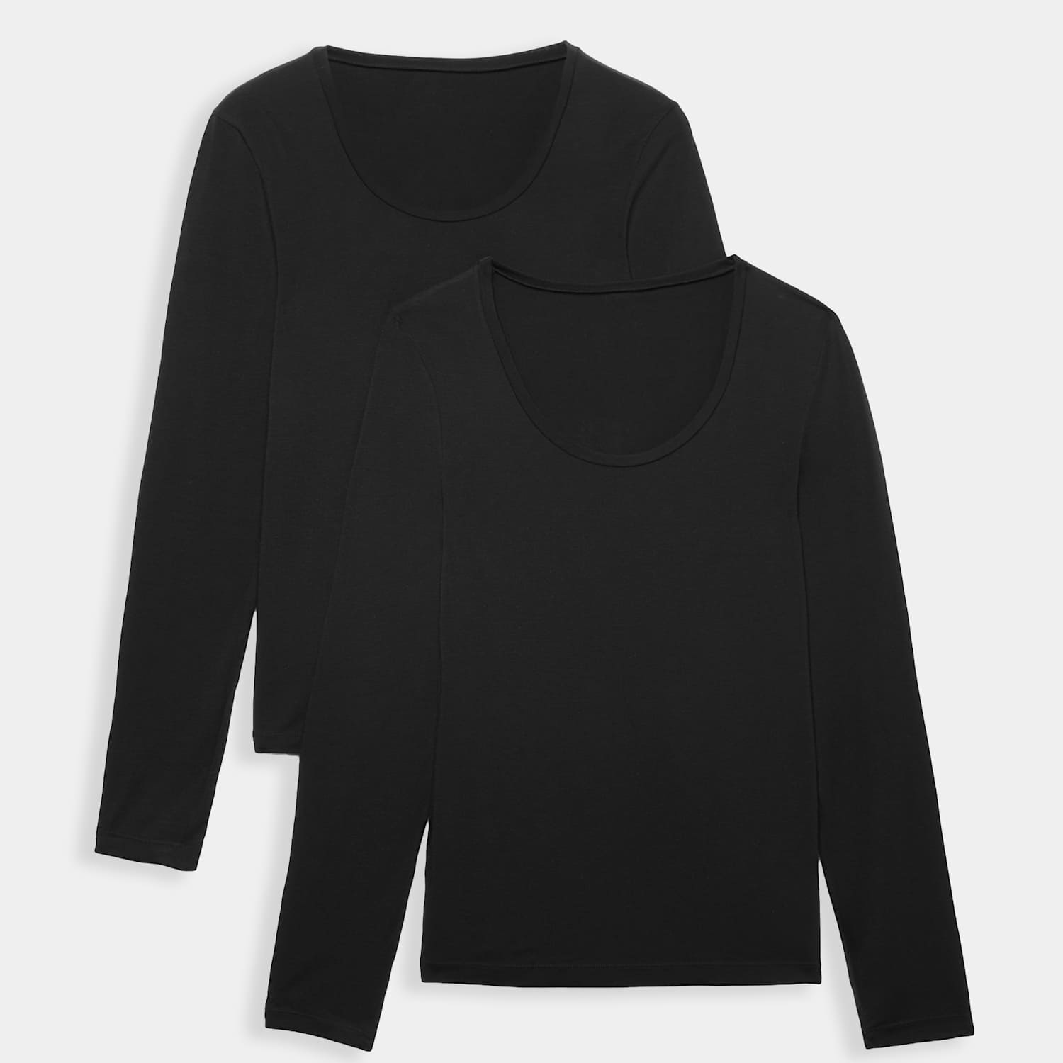 M&S Women's 2 Pack Heatgen Light Thermal Long Sleeve Tops - Large - Black