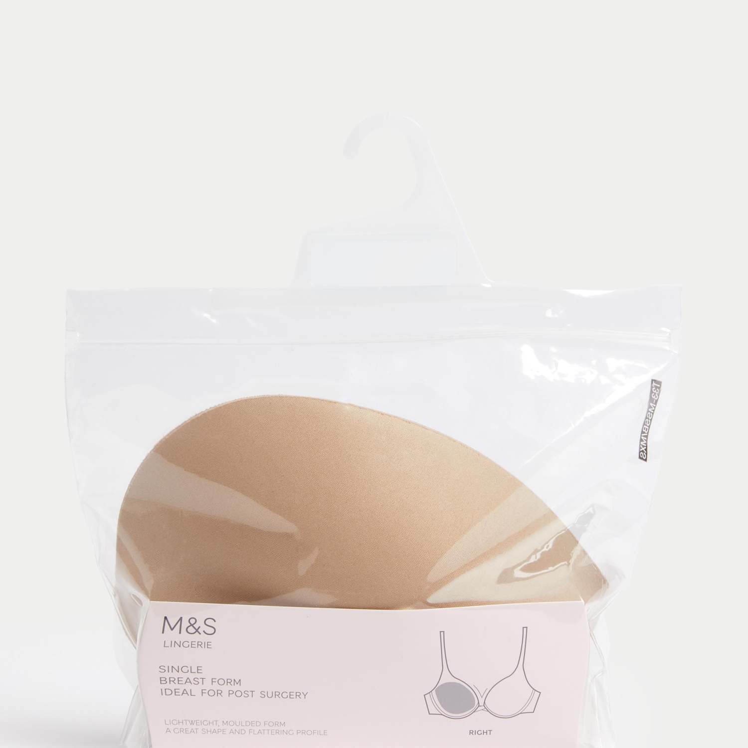 M&S Women's Post Surgery Right Breast Form - Large - Rose Quartz