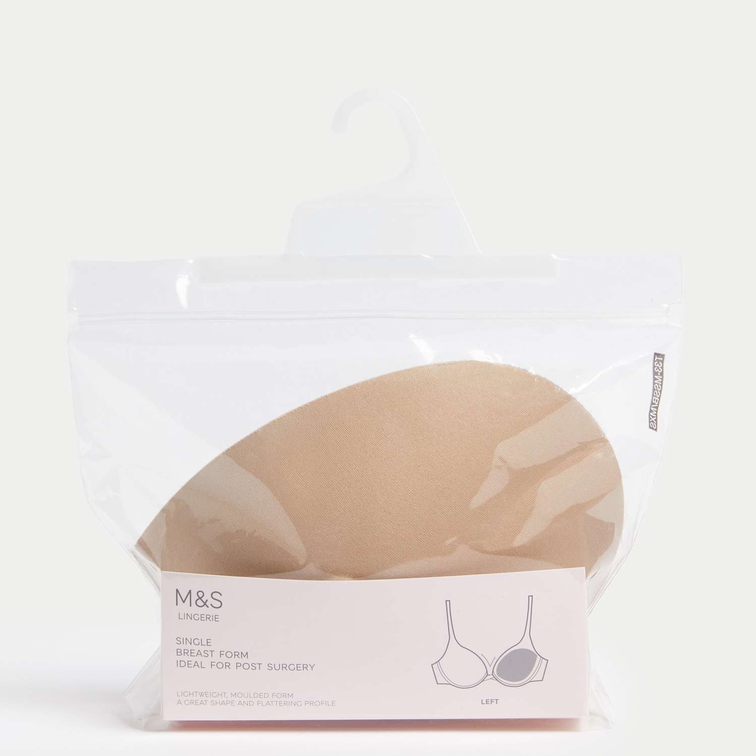M&S Women's Post Surgery Left Breast Form - Large - Rose Quartz