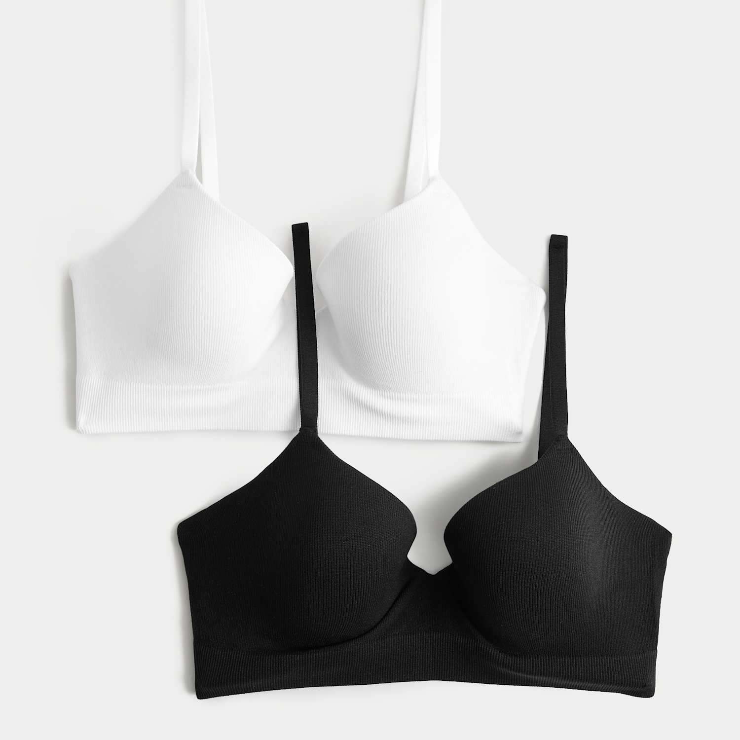 M&S Women's 2 Pack Seamfree Wired Demi Cup Bras A-E - 36D - Black Mix