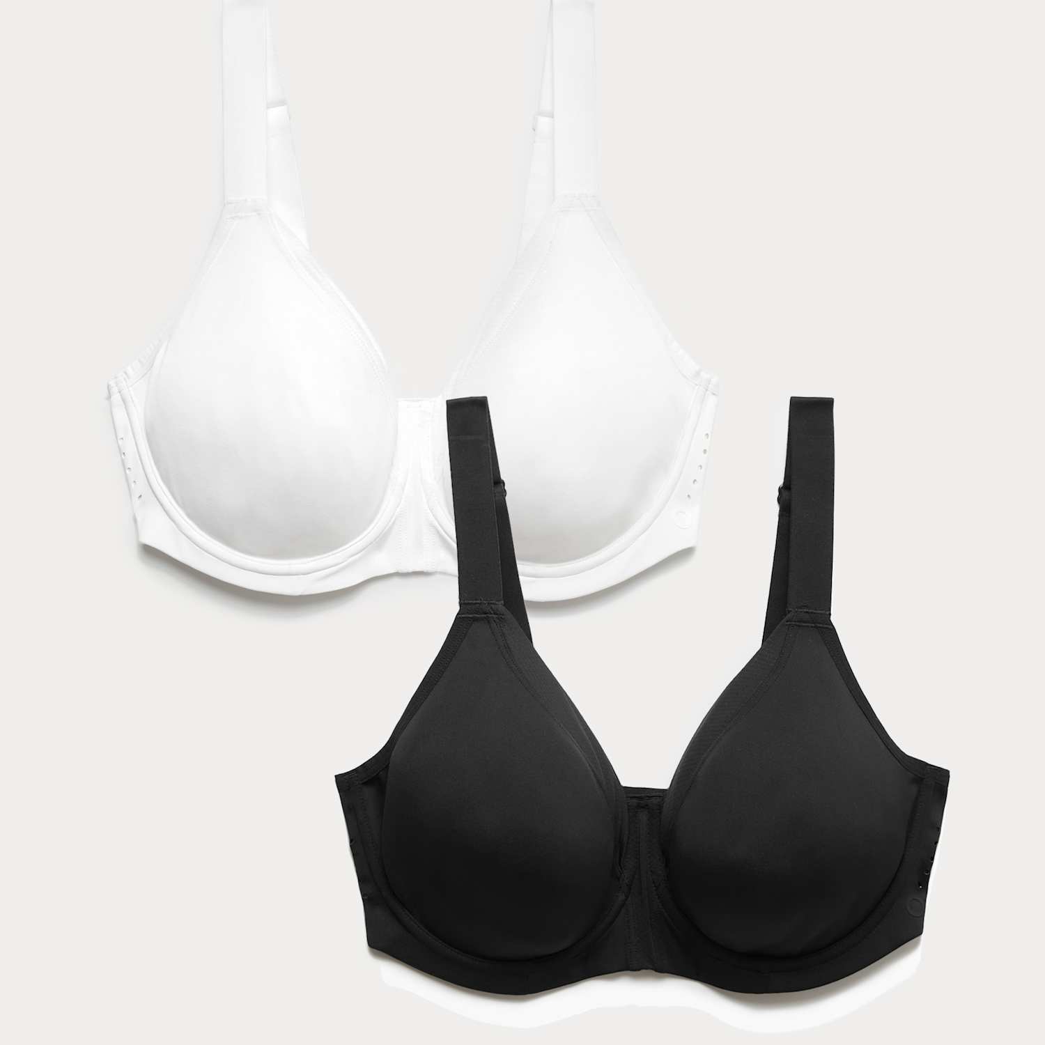 Goodmove Women's 2 Pack Ultimate Support Wired Sports Bras A-H - 40G - Black Mix