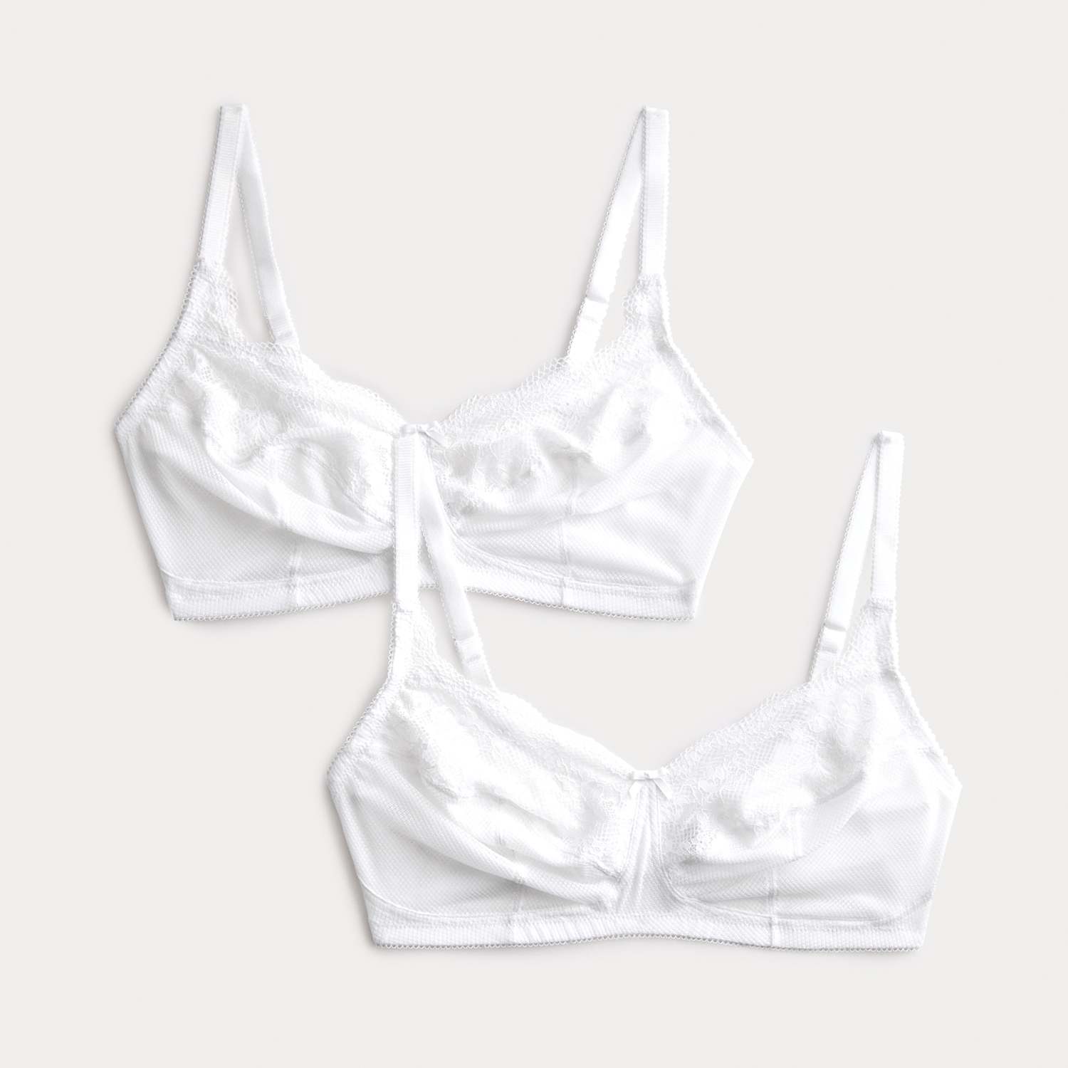 M&S Women's 2 Pack Jasmine Lace Total Support Bras B-H - 38DD - White