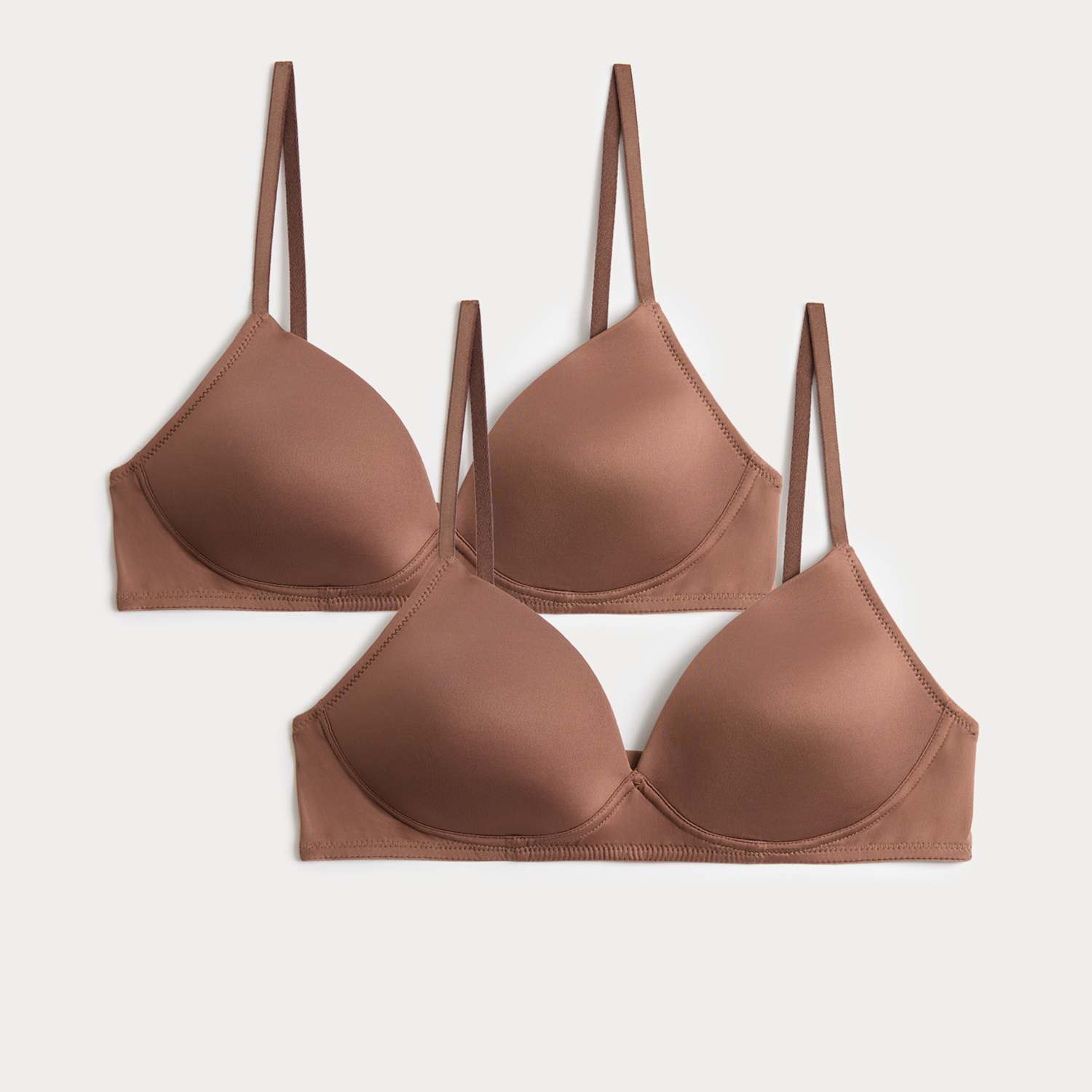 M&S Women's 2 Pack Non Wired First Bra - 28A - Jasper