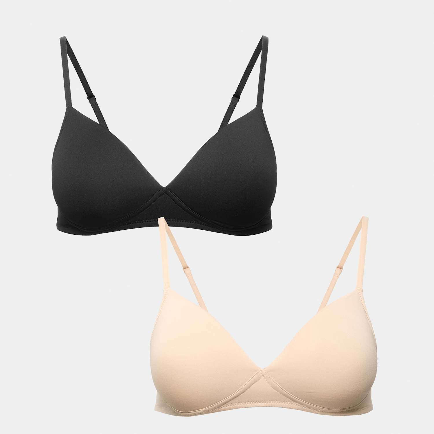 M&S Women's 2 Pack Non Wired First Bra - 30D - Black Mix