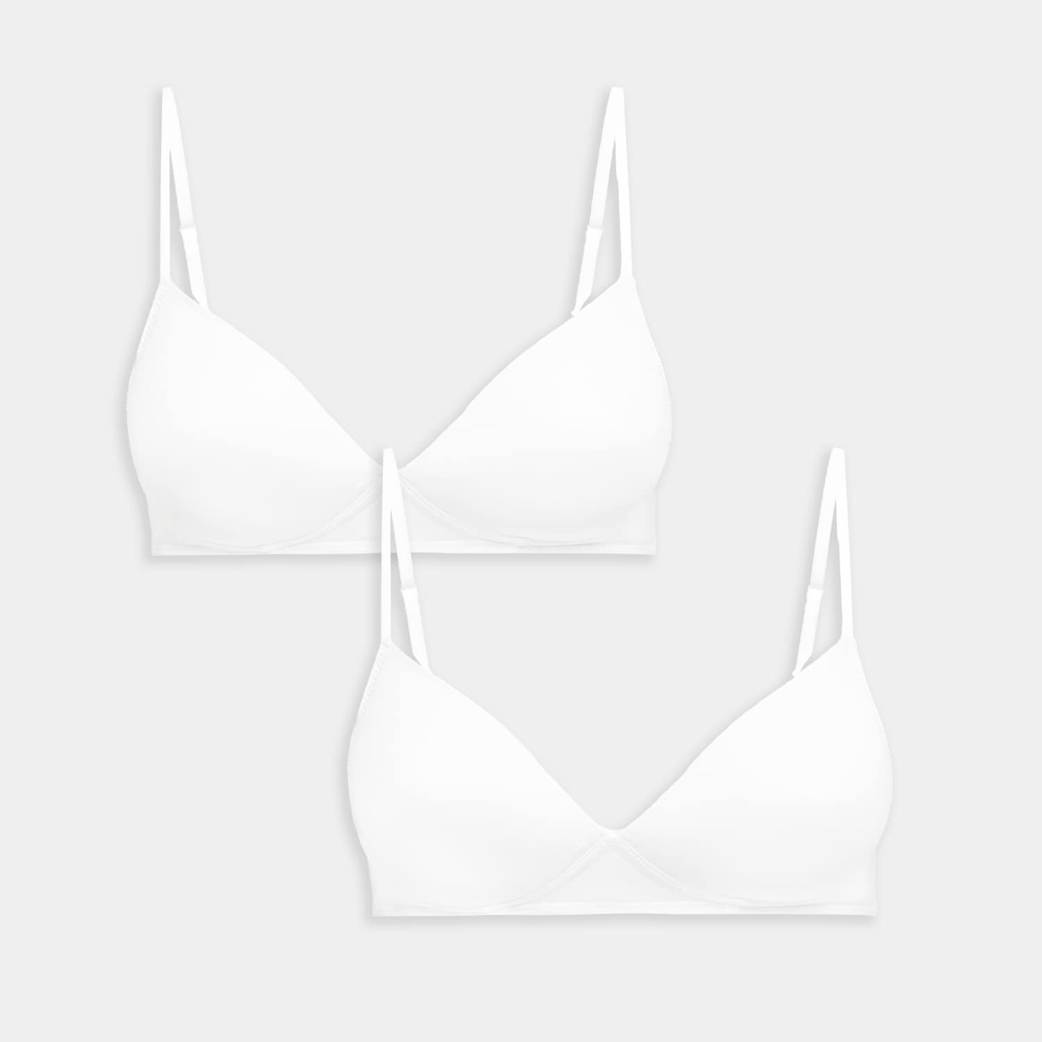 M&S Women's 2 Pack Non Wired First Bra - 34B - White