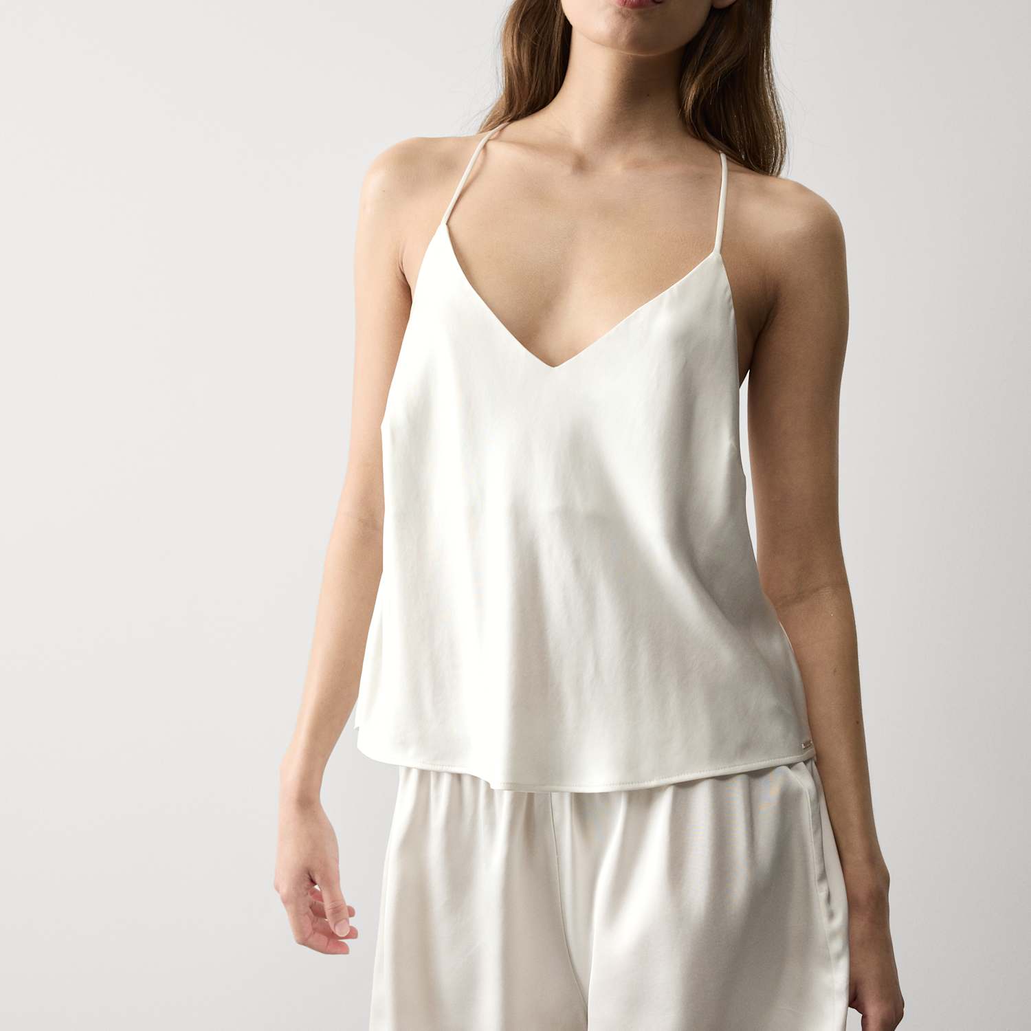 Autograph Women's Satin Cami Shortie Pyjama Set - 22 - Ivory