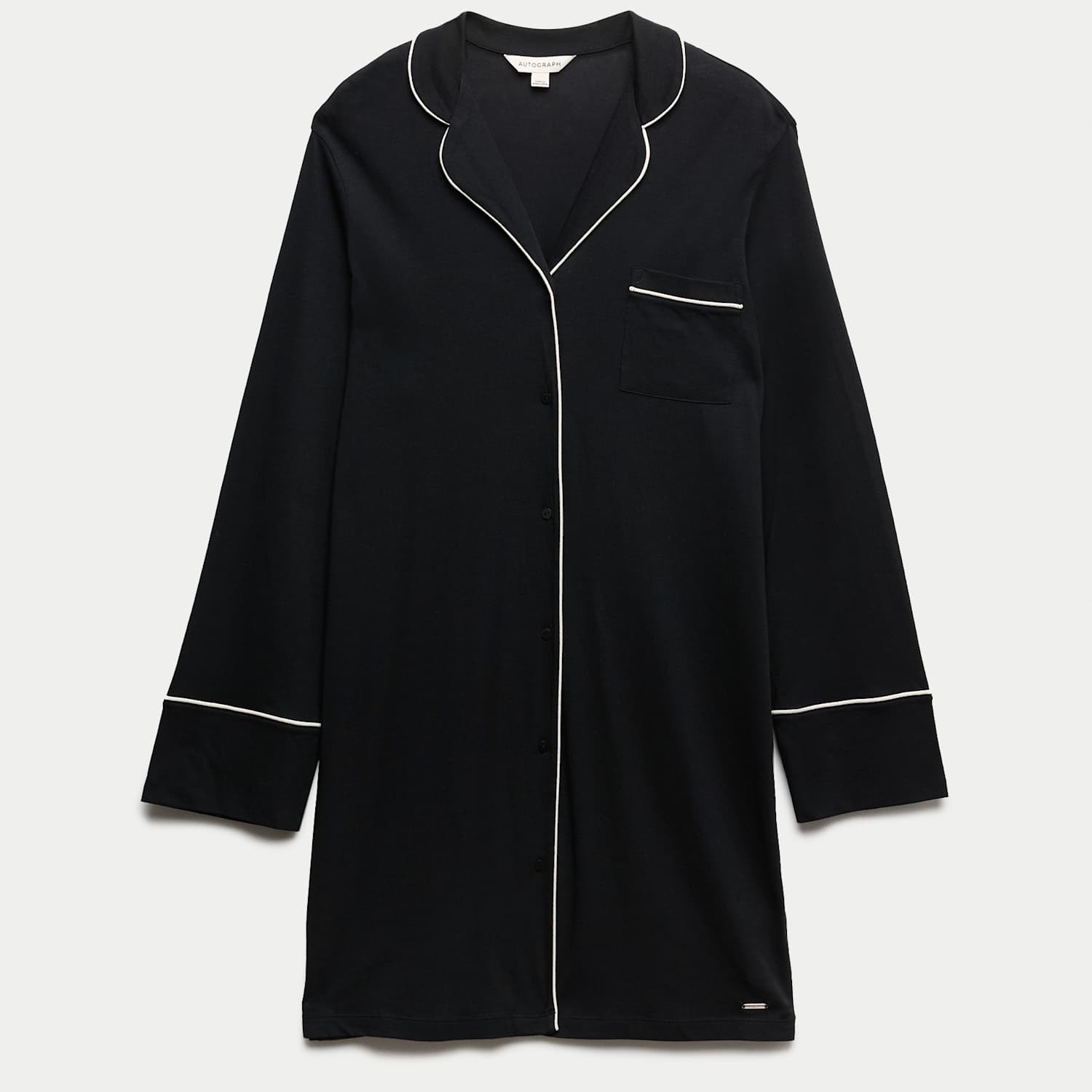 Autograph Women's Cotton Modal Nightshirt - Extra Small - Black