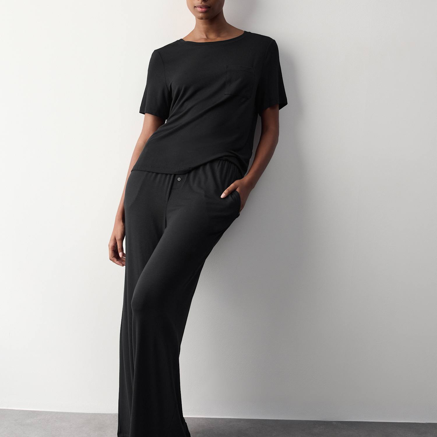 Autograph Women's Modal Rich Wide Leg Pyjama Bottoms - Extra Large - Black