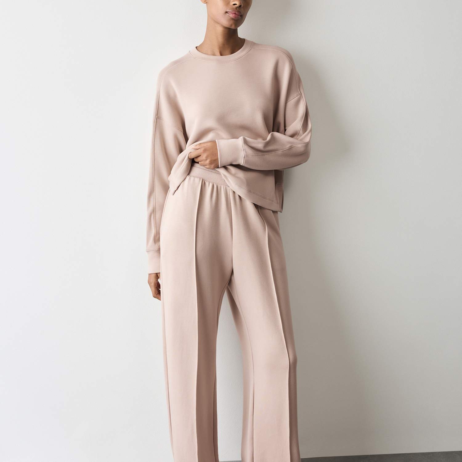 Autograph Women's Scuba Wide Leg Lounge Pants - Extra Large - Fawn