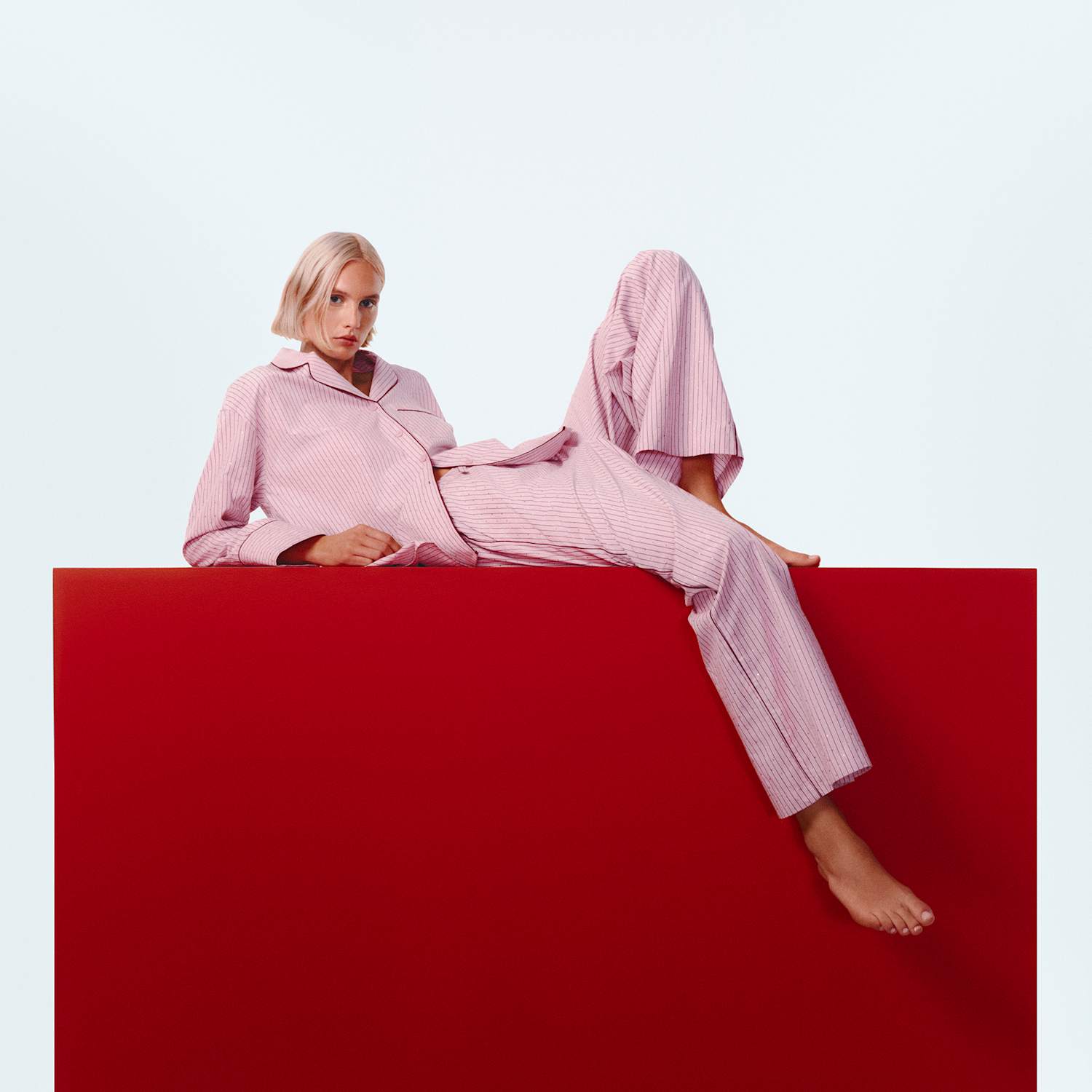 M&S Women's Pure Cotton Embellished Pyjama Shirt - 14 - Pink Mix