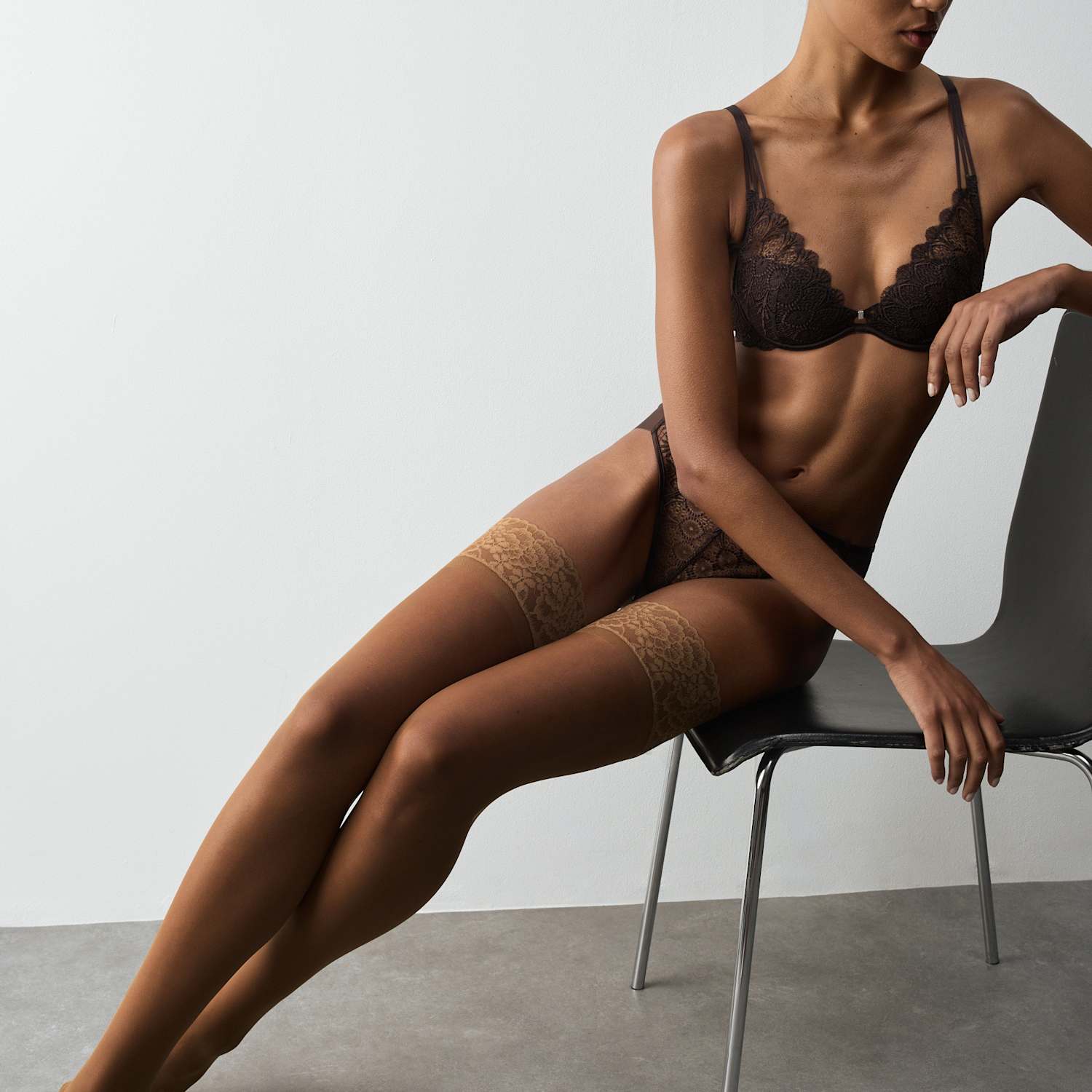 Autograph Women's 2 Pack 10 Denier Ladder Resist Matt Hold-Ups - Large - Rich Amber