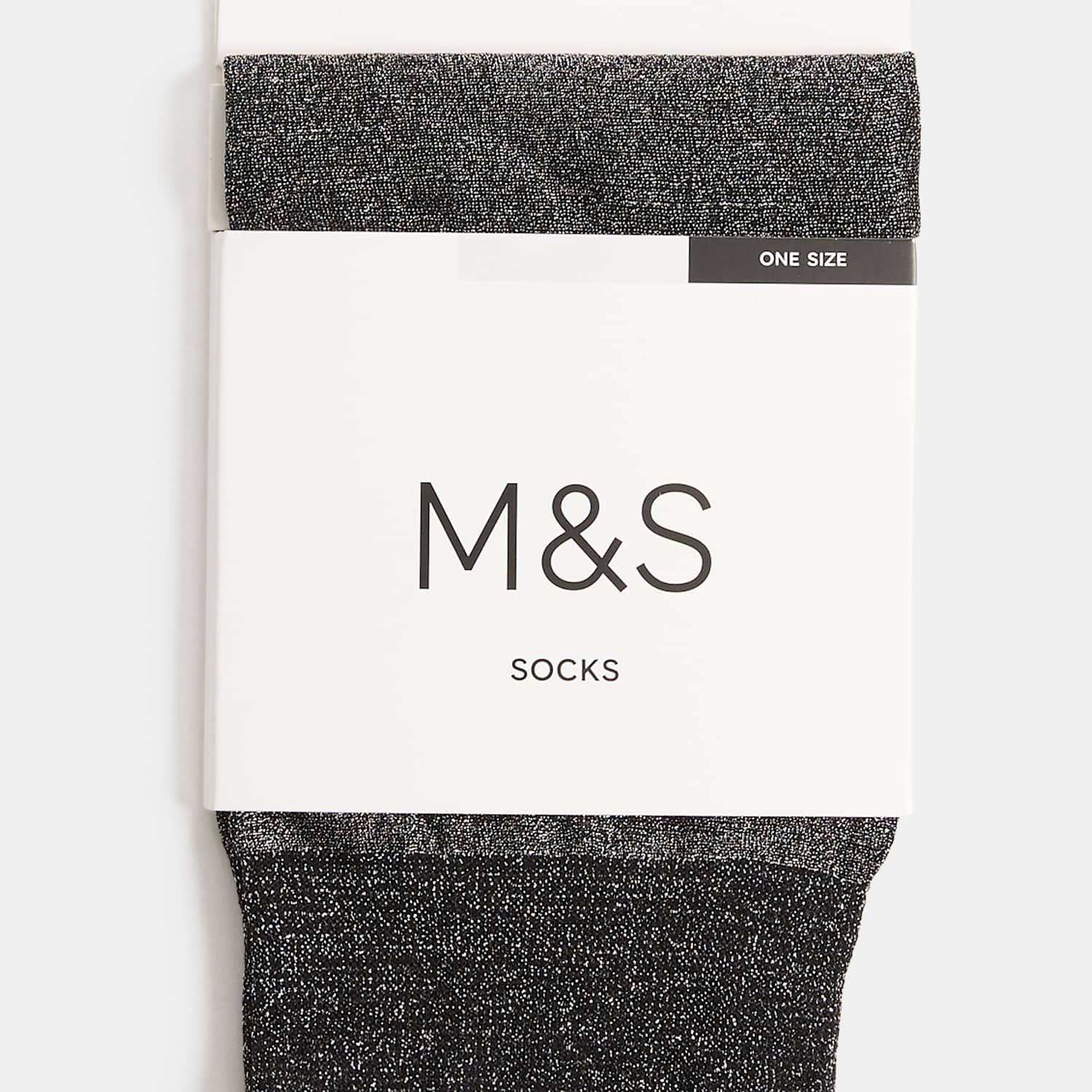 M&S Women's Sparkle Sheer Ankle Highs - Black Mix