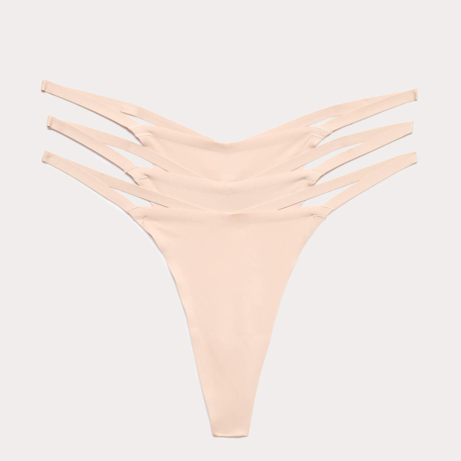Body By M&S Women's 3 Pack Body Invisibles No VPL G-String Thongs - 16 - Opal