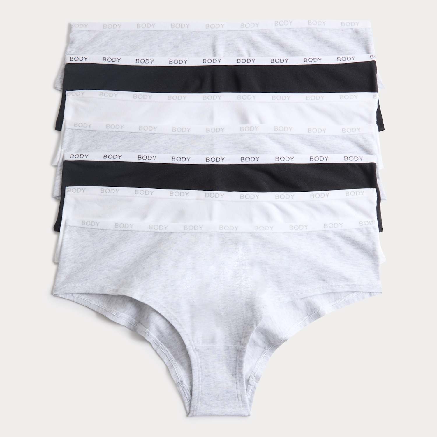 Body By M&S Women's 7 Pack Cotton Rich Hipster Knickers - 6 - Grey Mix