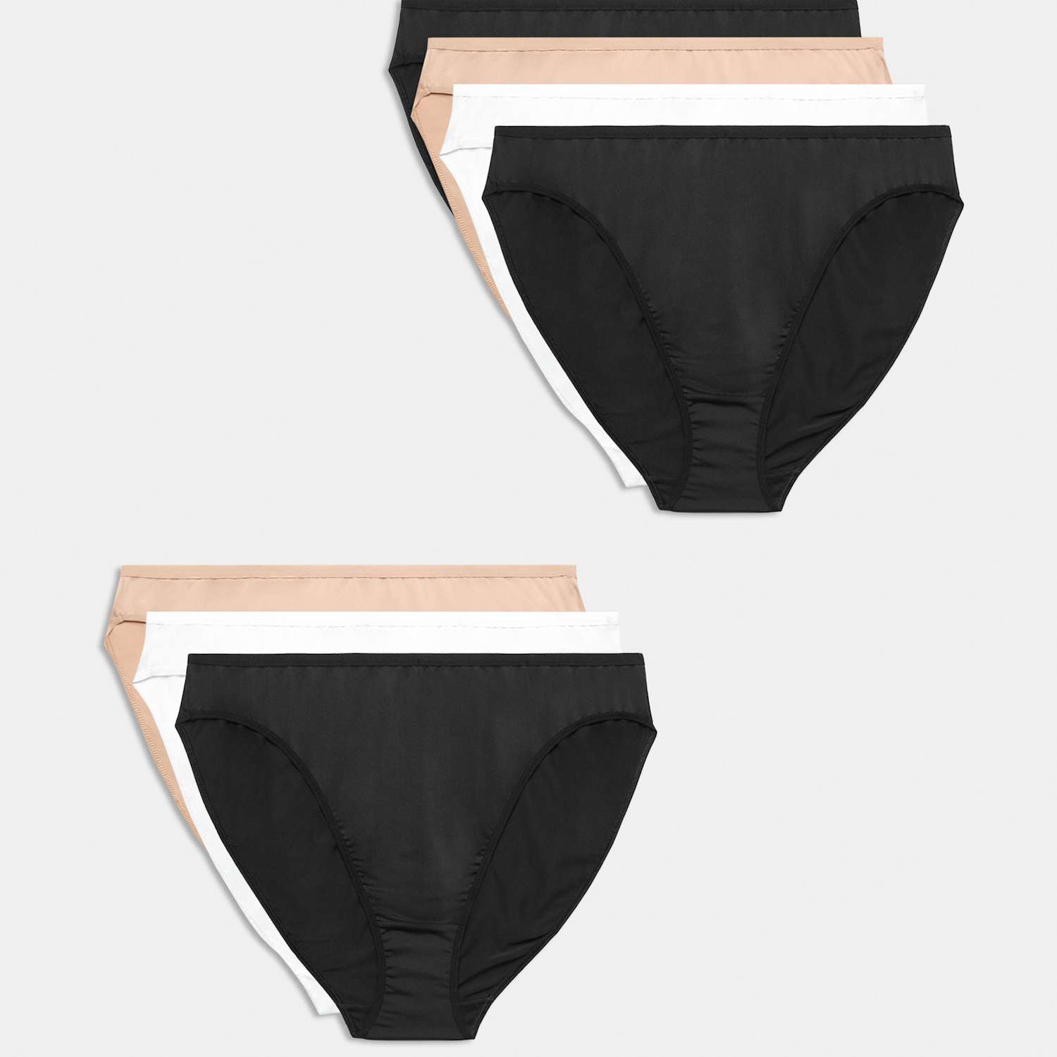 M&S Women's 7 Pack Microfibre High Leg Knickers - 18 - White Mix
