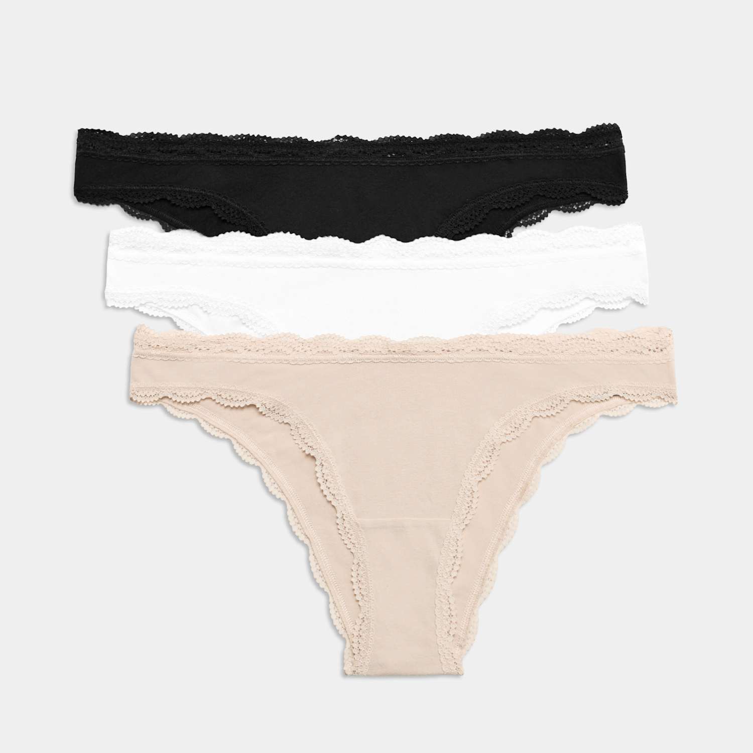 M&S Women's 3 Pack Cotton Rich Dipped Miami Knickers - 18 - Opaline Mix