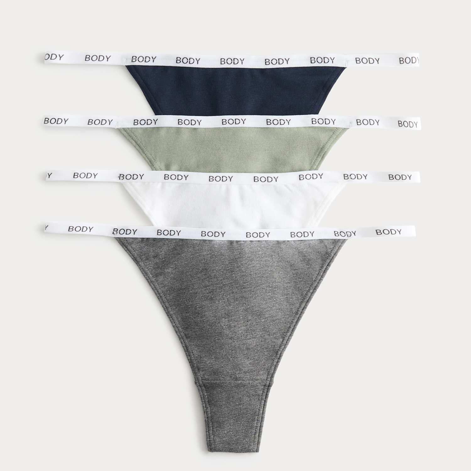 M&S Women's 4pk Cotton Rich Tanga Thongs - 28 - Grey Mix