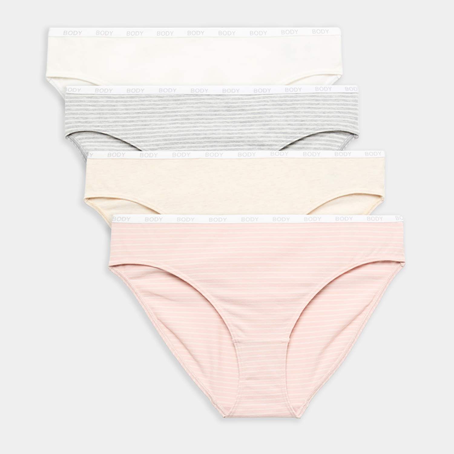 M&S Women's 4pk Cotton Rich Bikini Knickers - 12 - Ivory