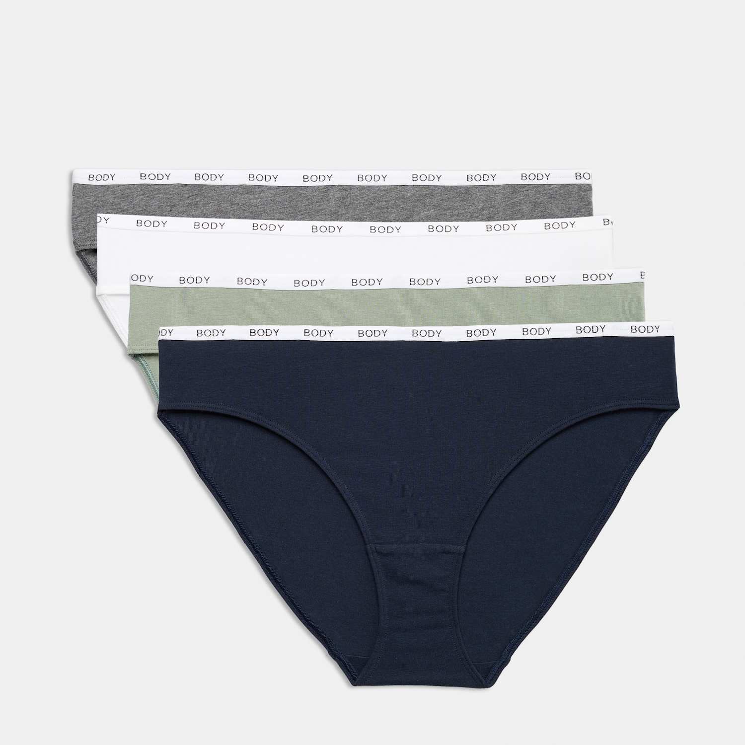 M&S Women's 4pk Cotton Rich Bikini Knickers - 12 - Grey Mix