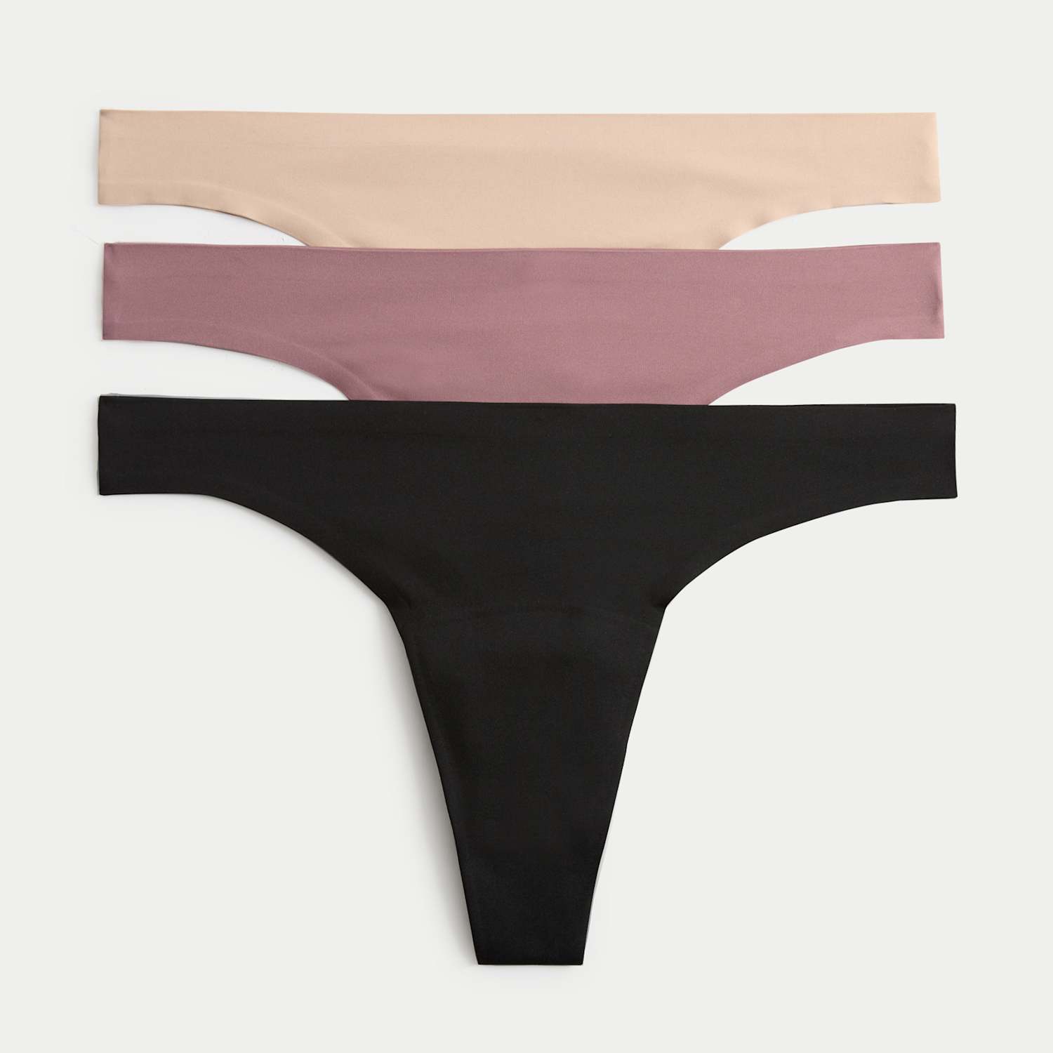 M&S Women's 3 Pack No VPL Light Absorbency Period Thongs - 14 - Black Mix