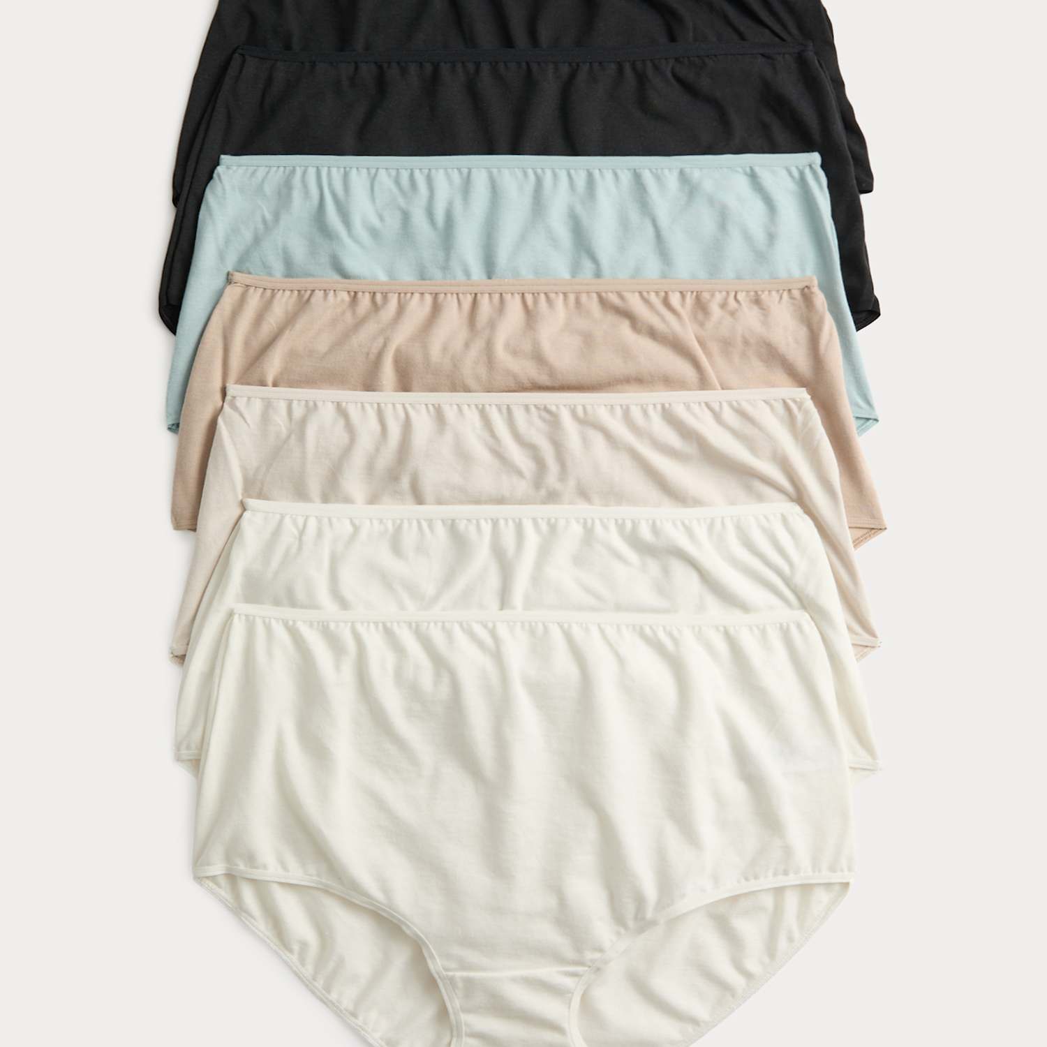 M&S Women's 7 Pack Pure Cotton Full Briefs - 14 - Cream Mix
