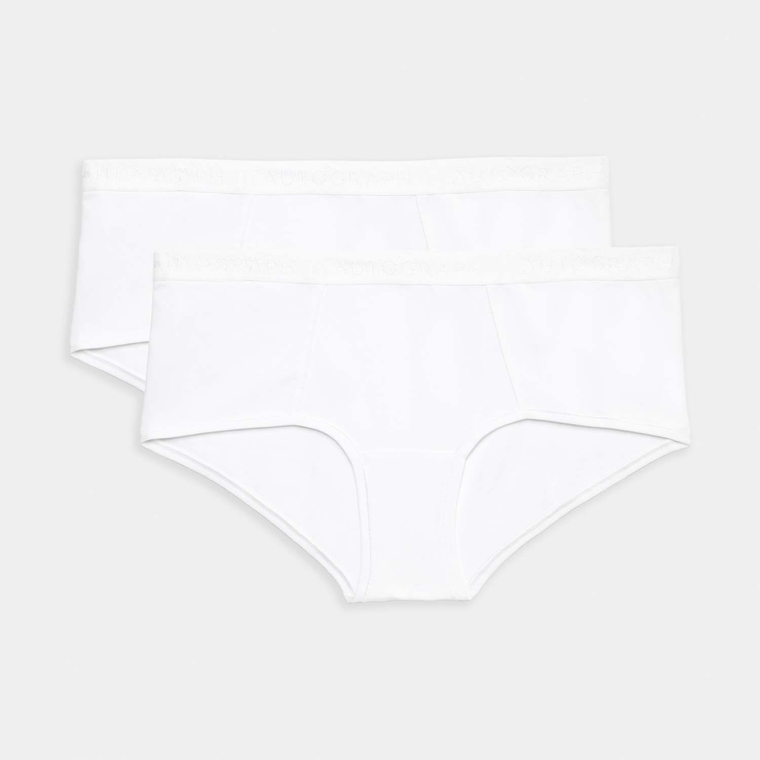 Autograph Women's 2 Pack Lille Low Rise Knicker Shorts - 14 - White