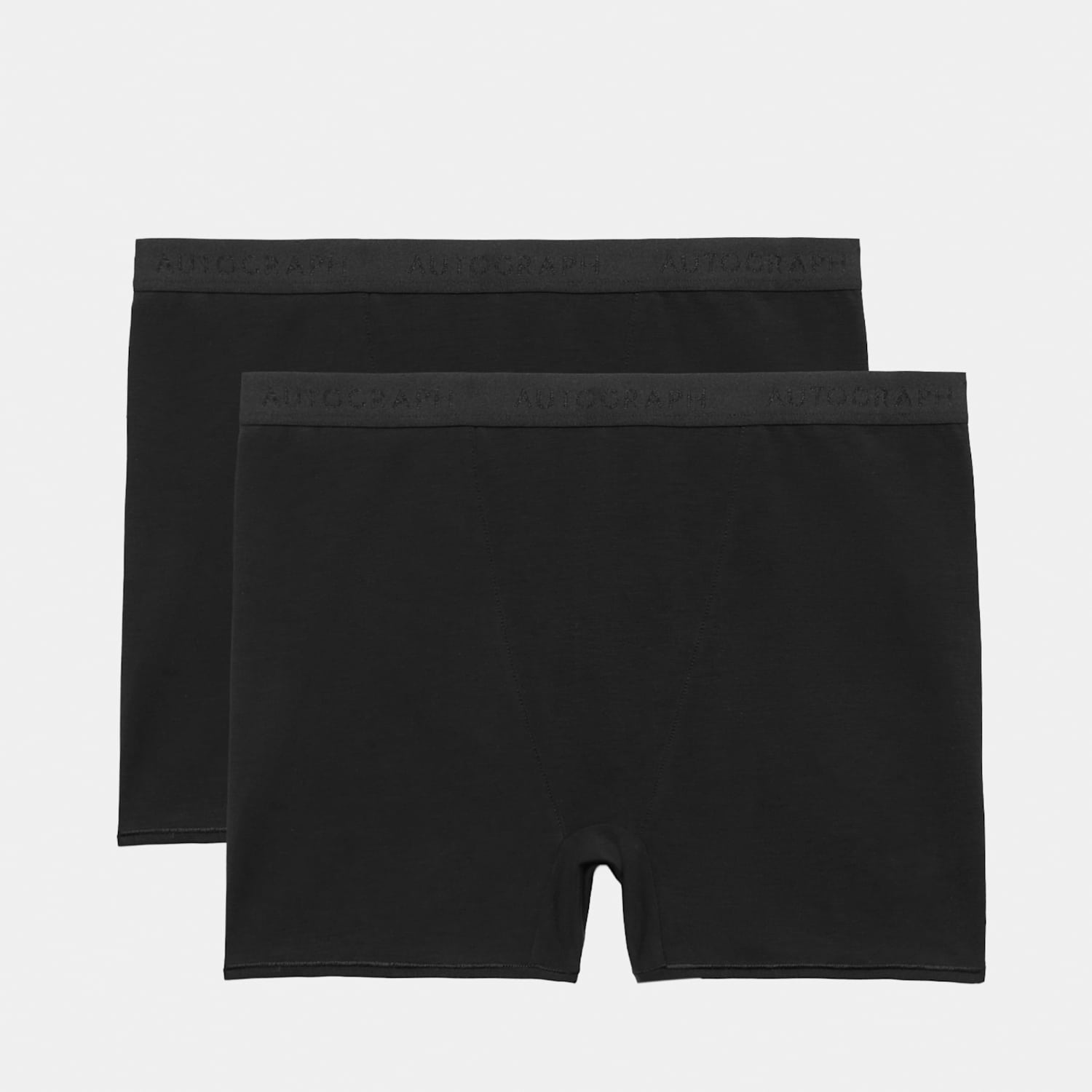 M&S Women's 2 Pack Lille Supima Cotton Shorts - 10 - Black