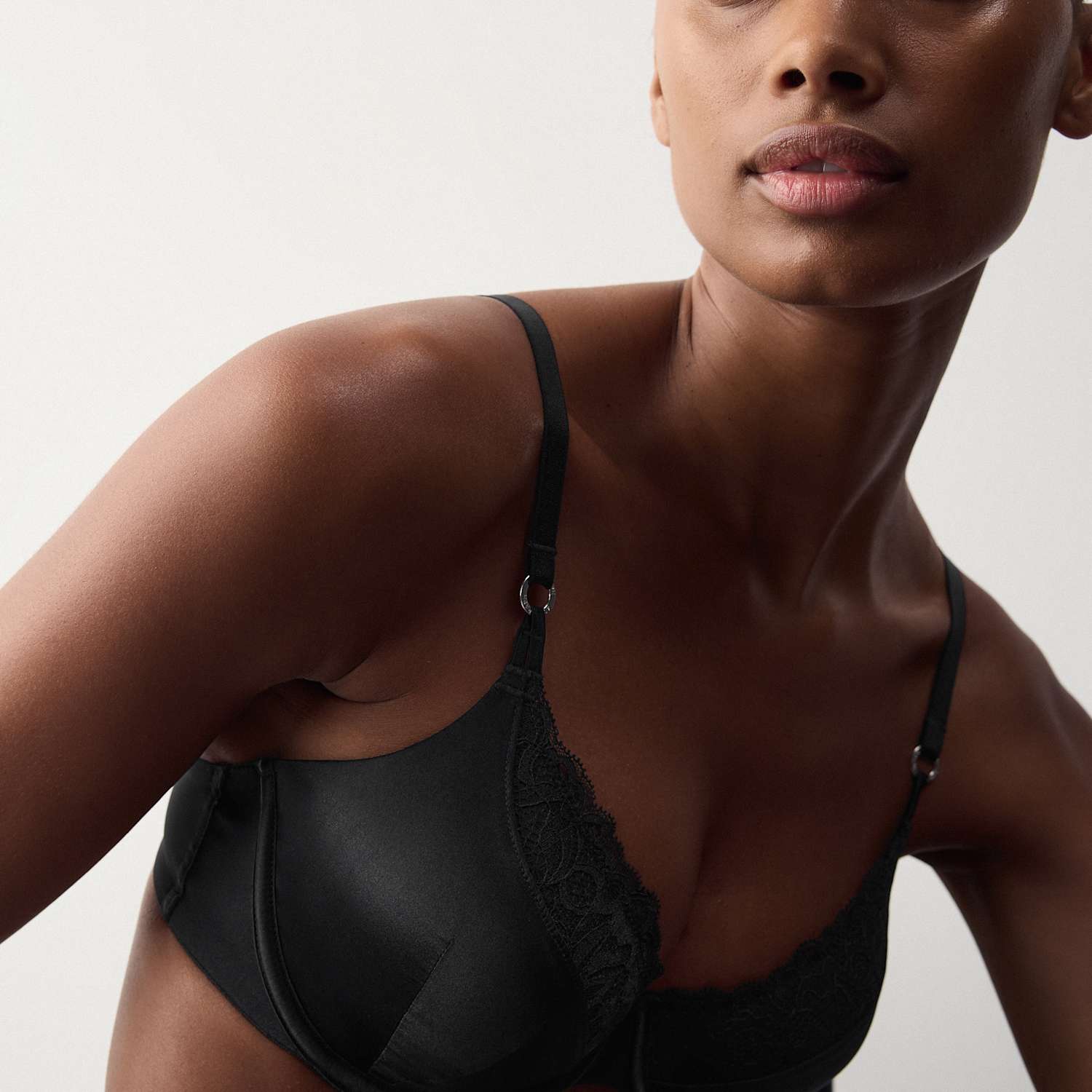 Autograph Women's Silk & Lace Wired Full Cup Bra A-E - 32D - Black