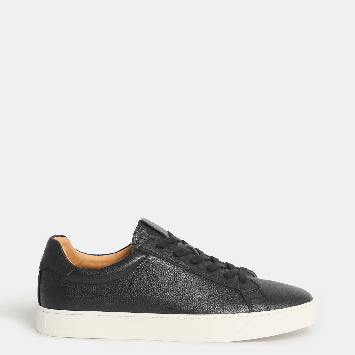 Autograph Men's Wide Fit Leather Lace up Trainers - 9 - Black