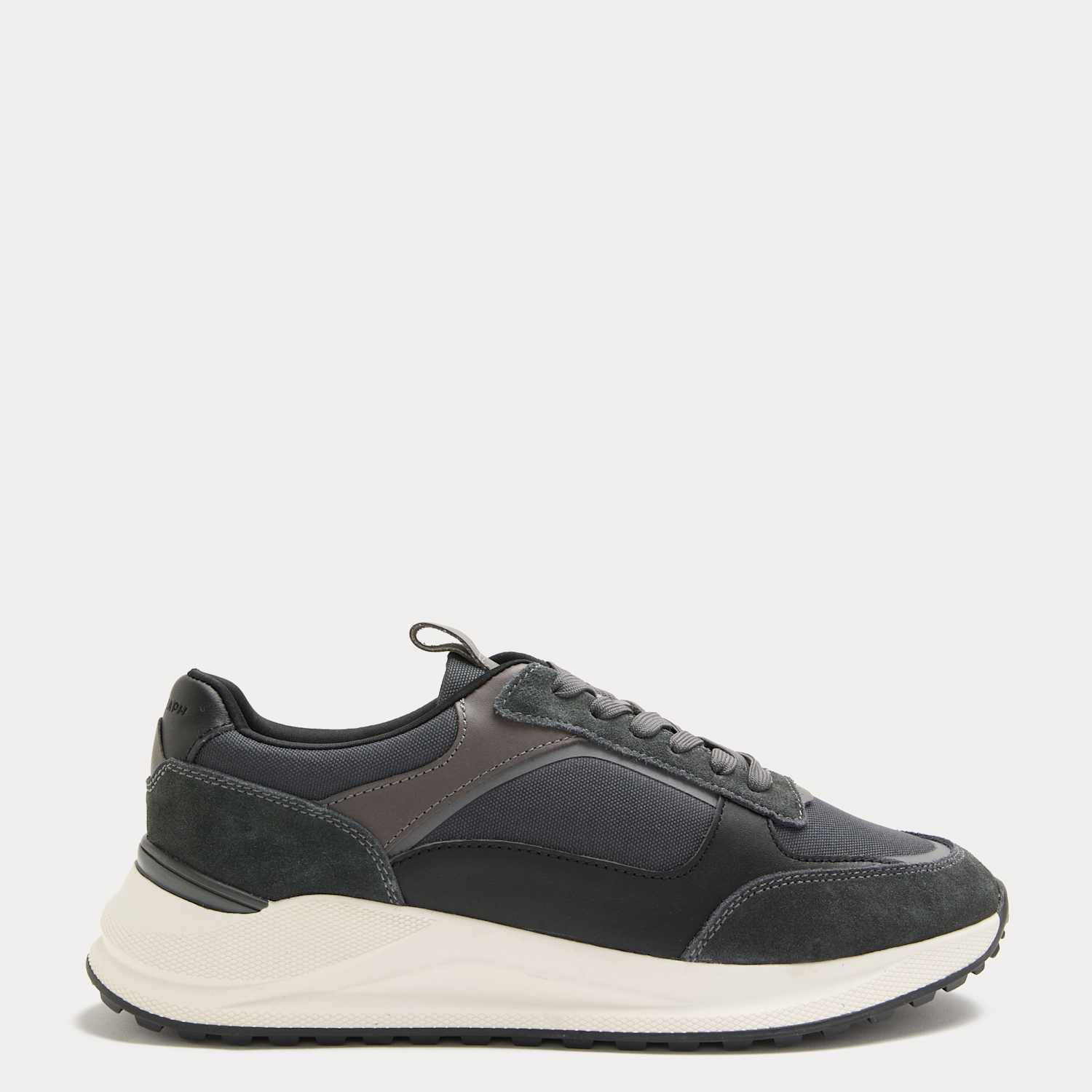 Autograph Men's Lace Up Mesh Runner Trainers - 6 - Dark Grey Mix