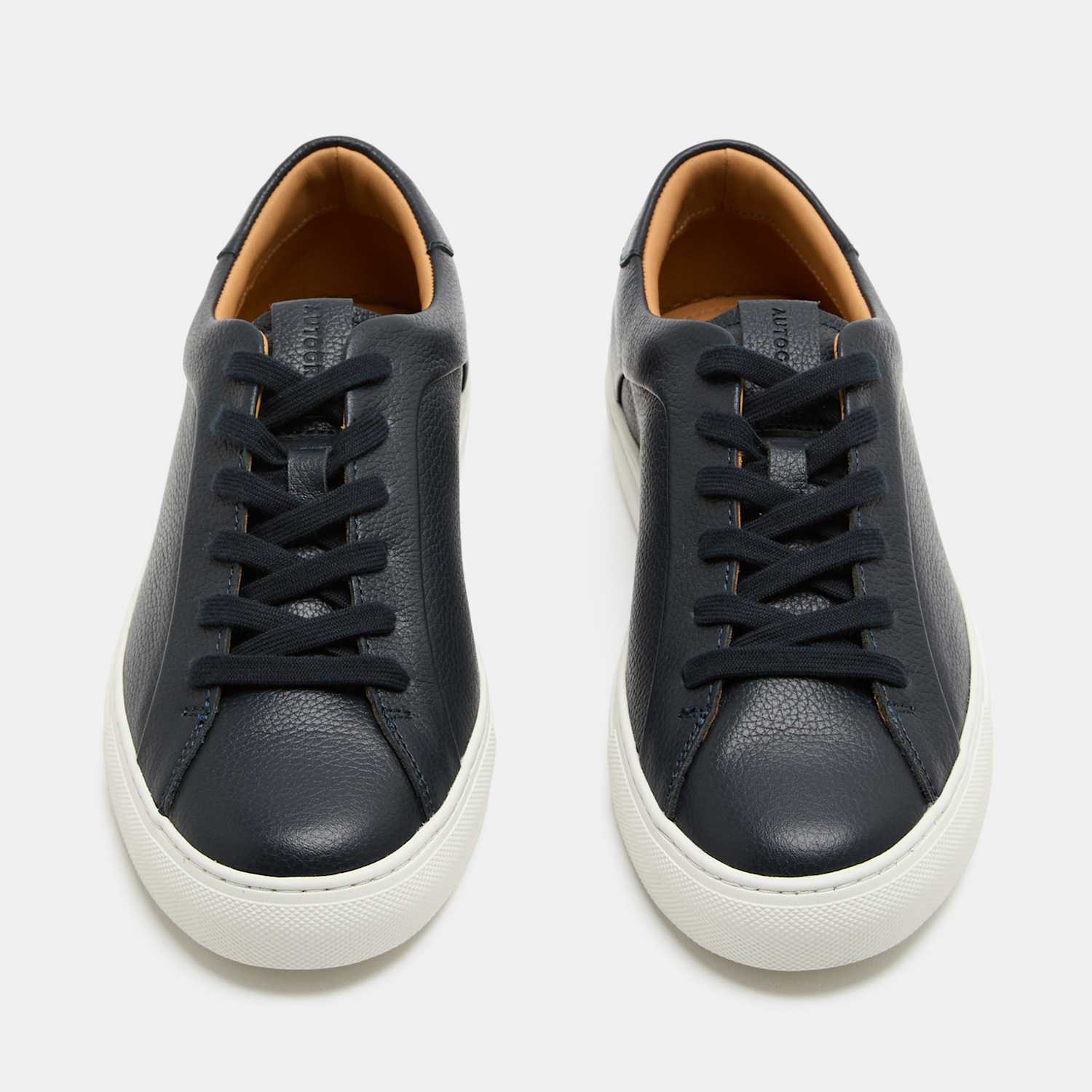 Autograph Men's Leather Cupsole Trainers with Freshfeet - 7 - Dark Navy
