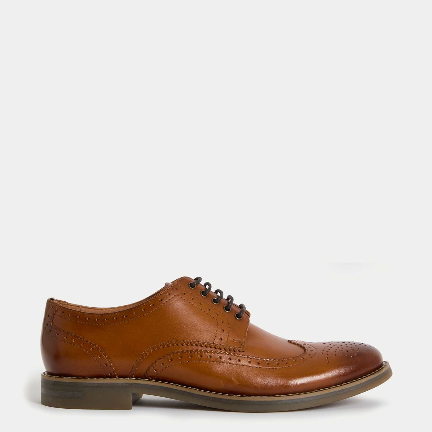 M&S Men's Leather Brogues - 10 - Tan