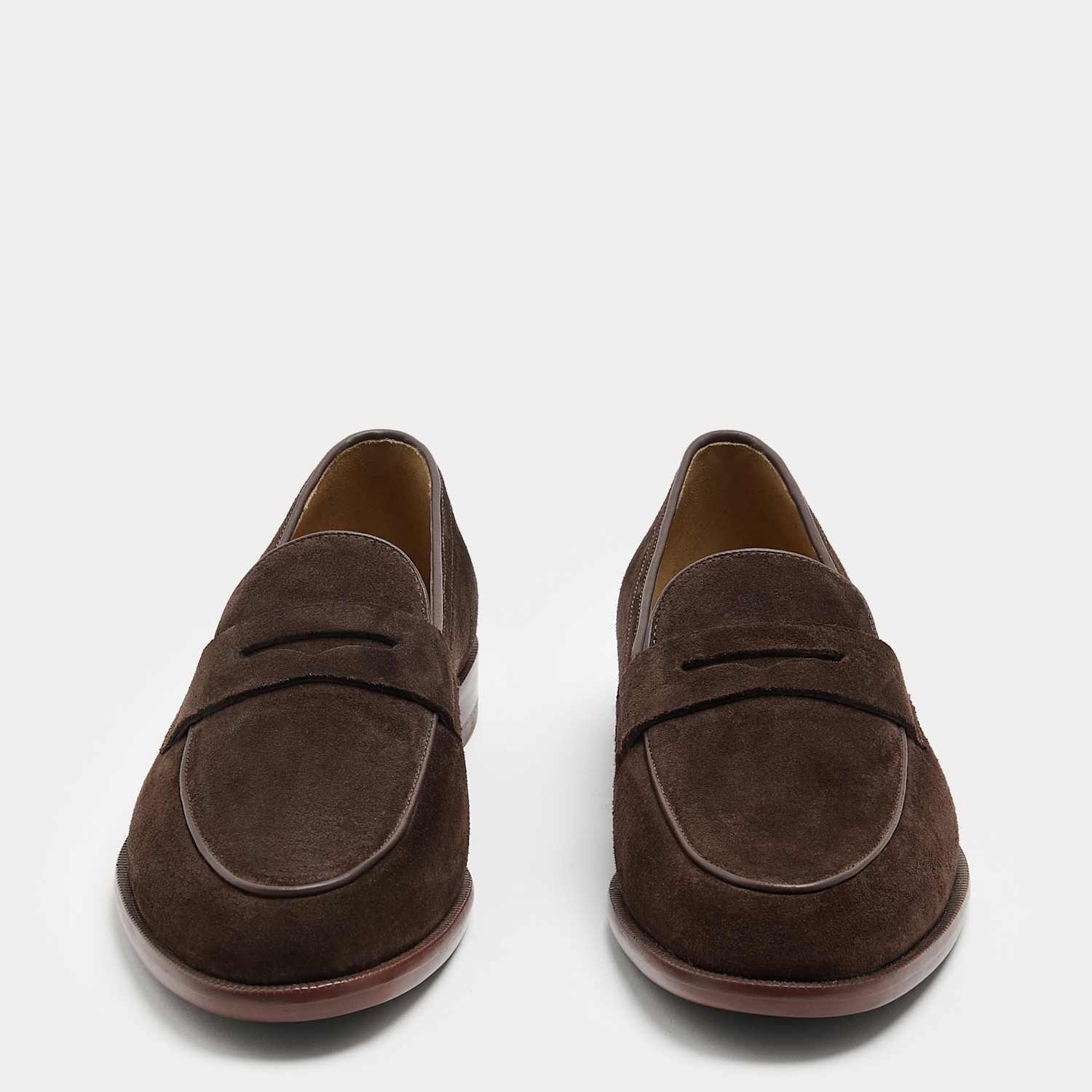 Autograph Men's Suede Saddle Loafers - 8 - Chocolate