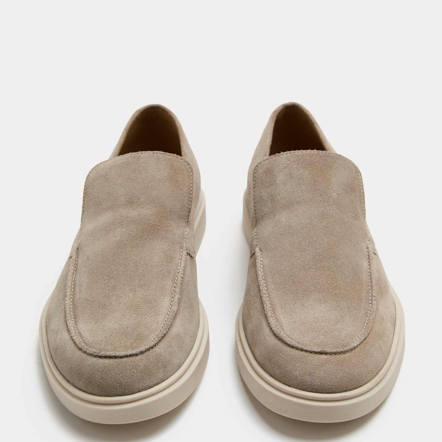 Autograph Men's White Sole Suede Loafers - 10½ - Stone