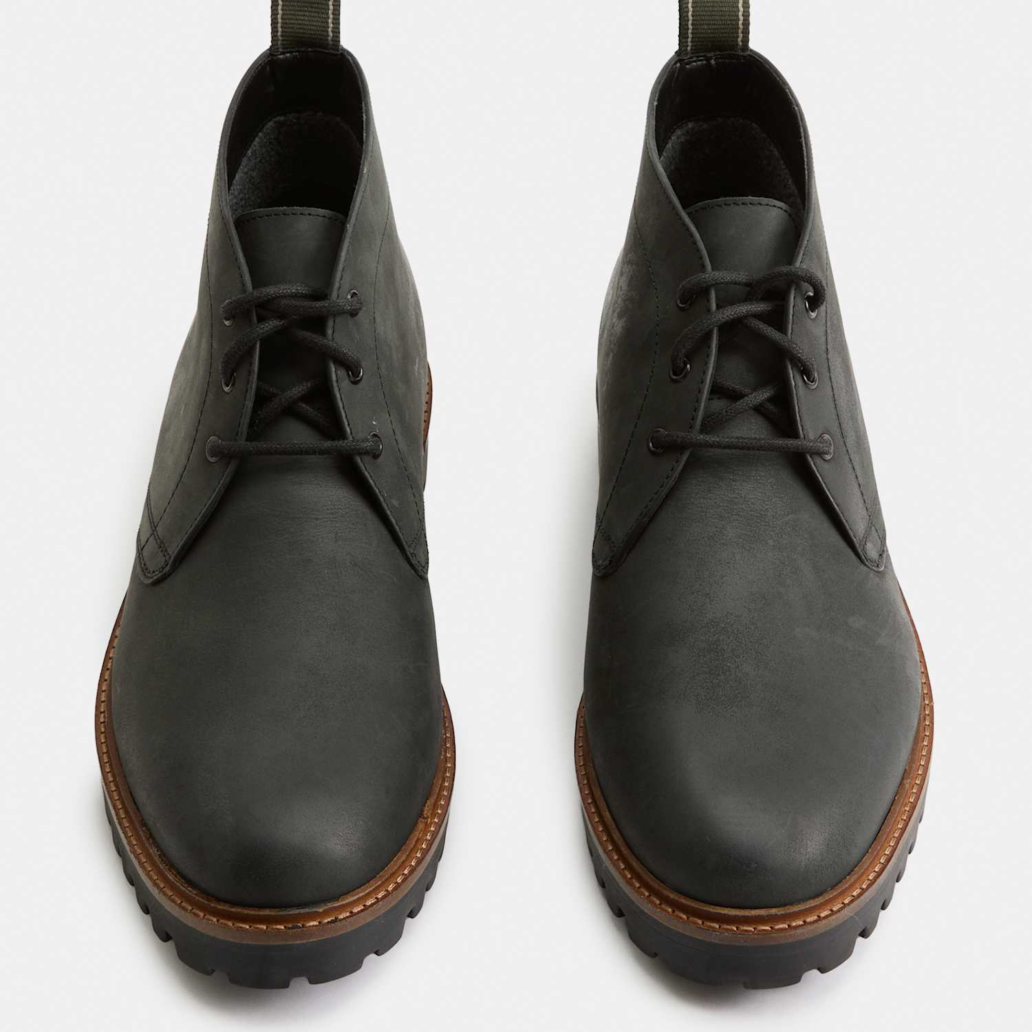 M&S Men's Gum Sole Cleated Chukka Boots - 12 - Black