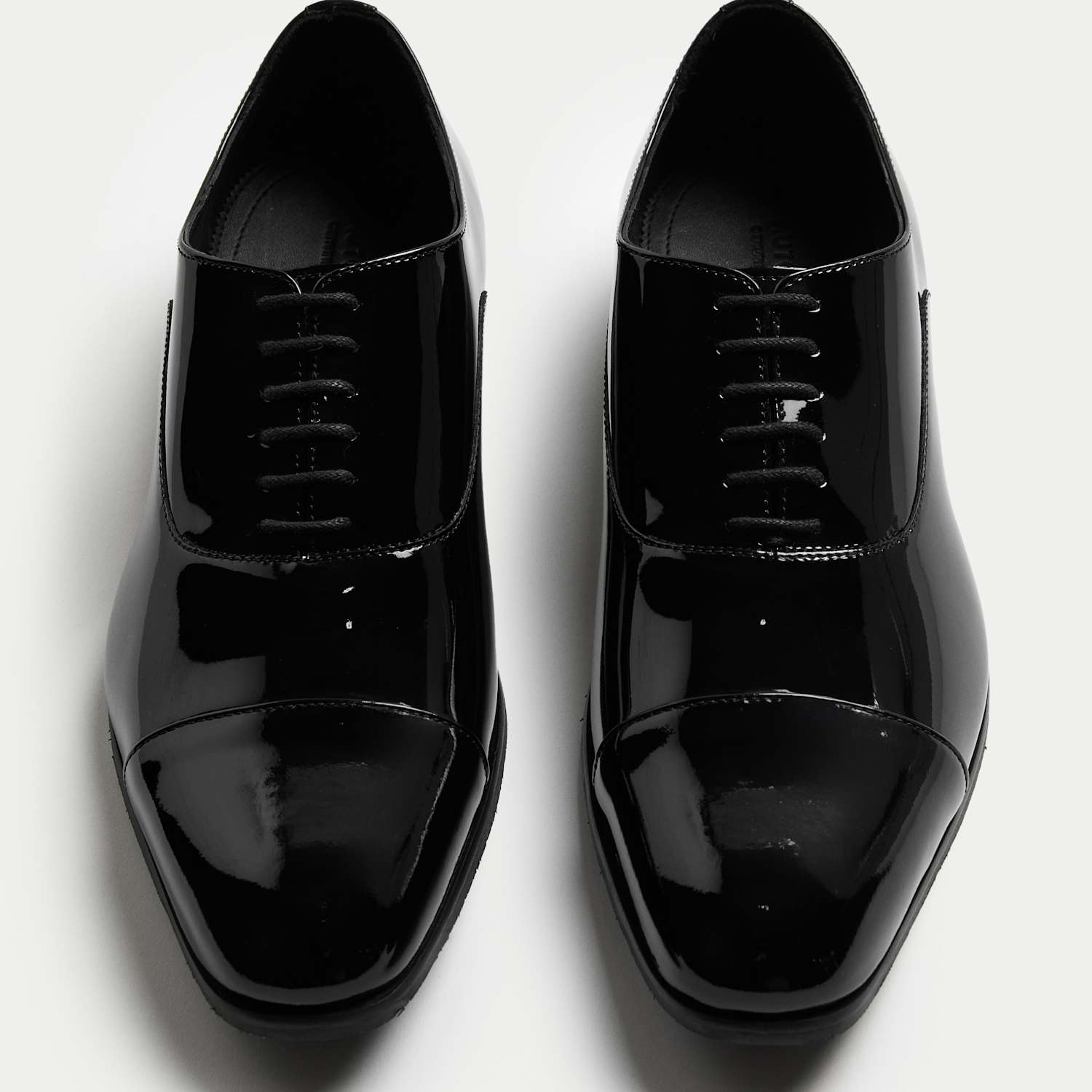 Autograph Men's Patent Leather Oxford Shoes - 8½ - Black