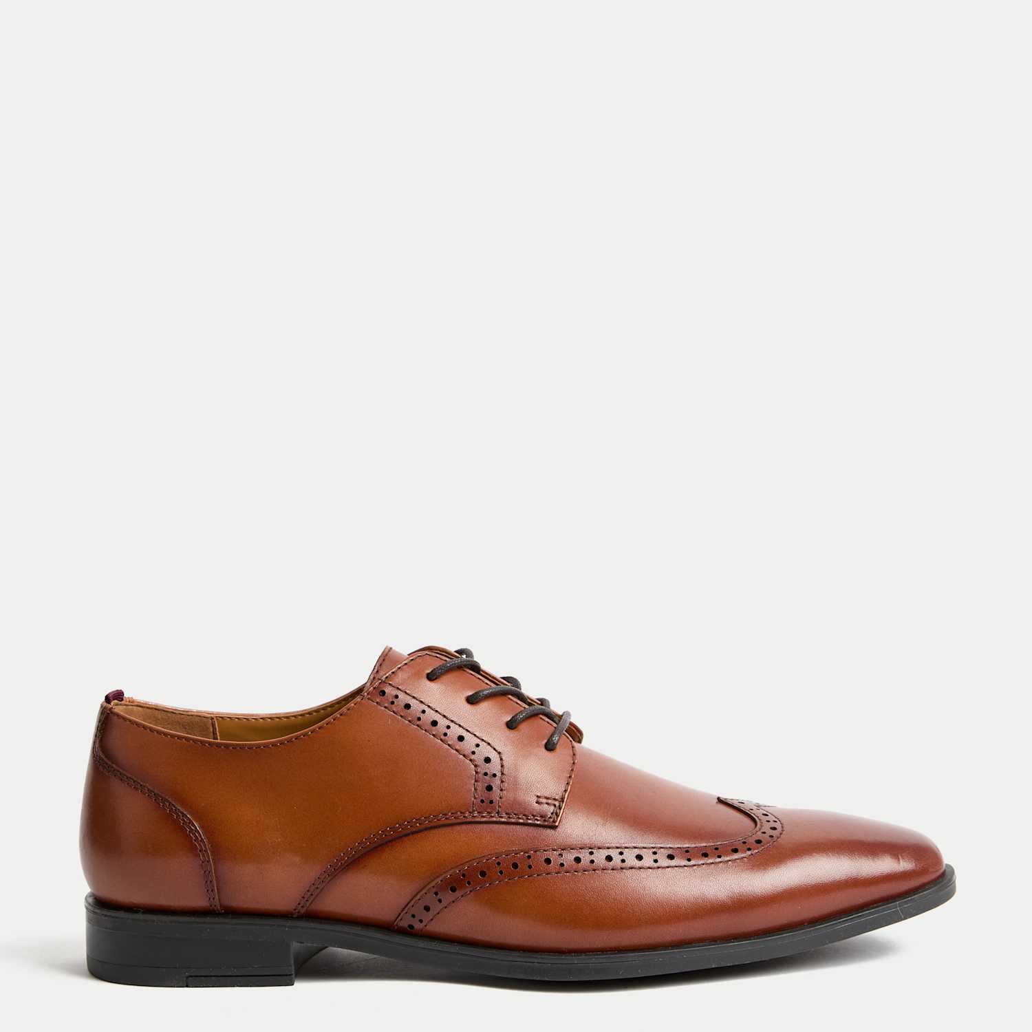 M&S Men's Leather Brogues - 8 - Tan
