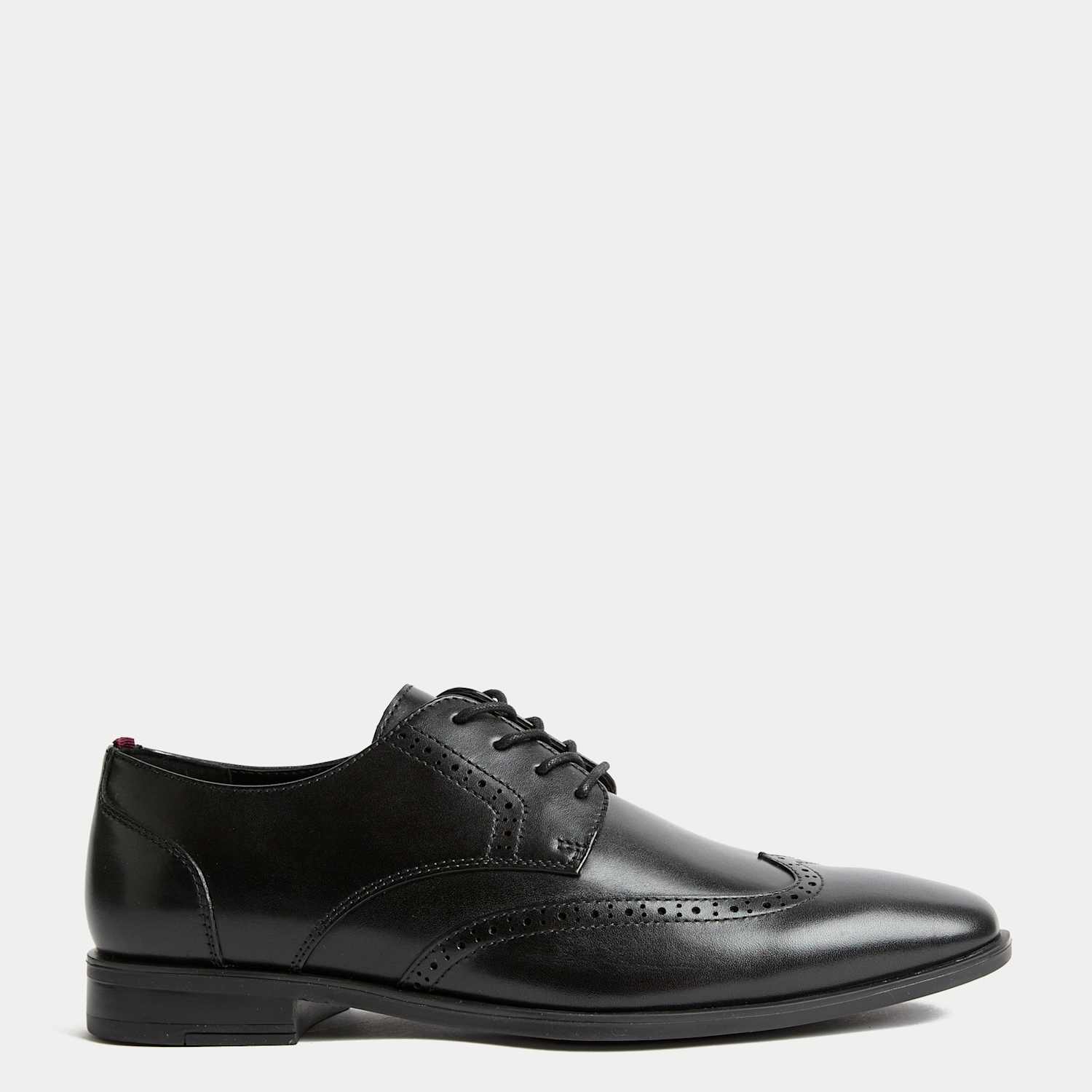 M&S Men's Leather Brogues - 10 - Black