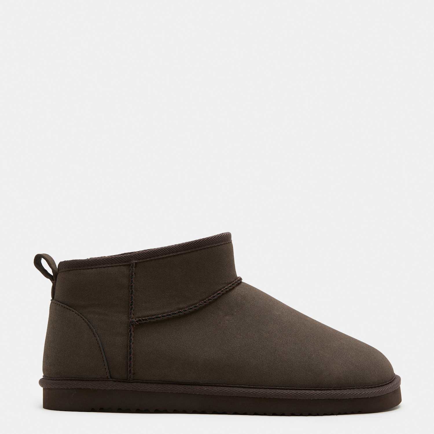 M&S Men's Faux Suede Slipper Boots with Freshfeet - 10 - Brown