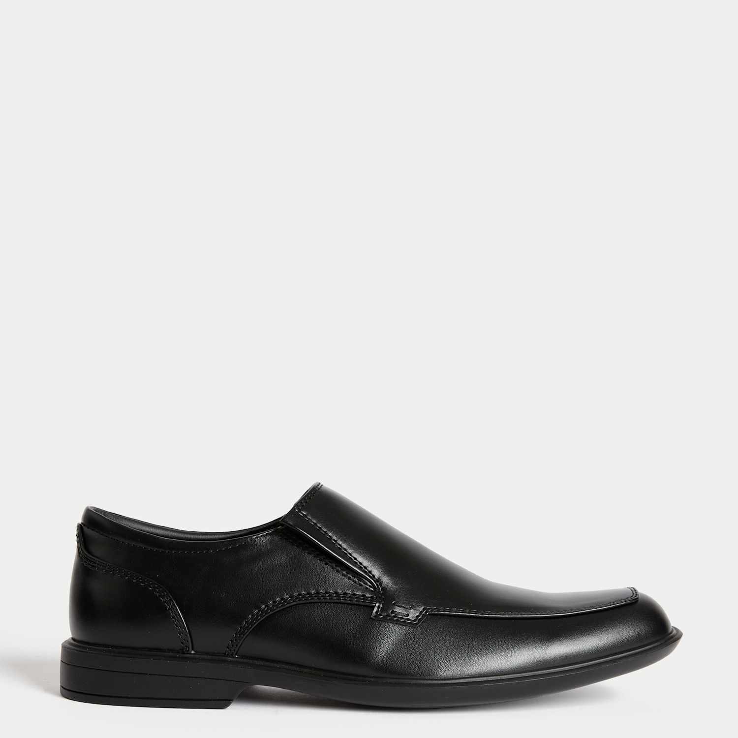 M&S Men's Slip-On Square Toe Shoes - 7 - Black