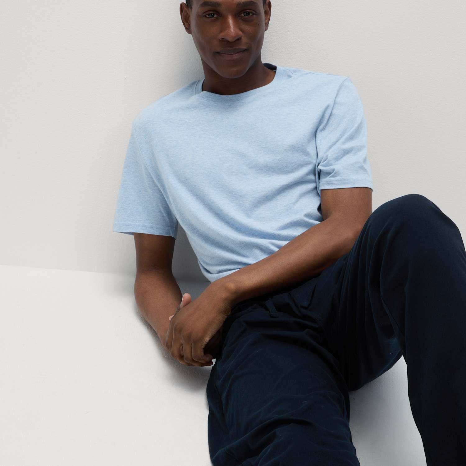 M&S Men's Pure Cotton Pyjama Set - 2XL - Denim Mix
